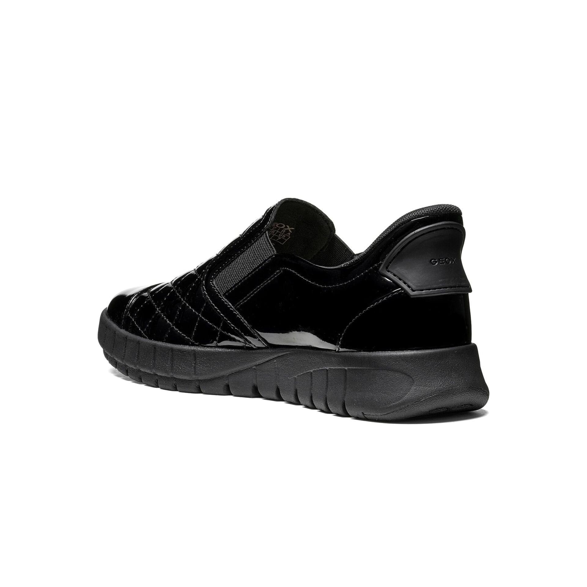 Geox Flextride Plus Sneakers in Black, vue en angle (SKU D667SA_000HH--C9999)