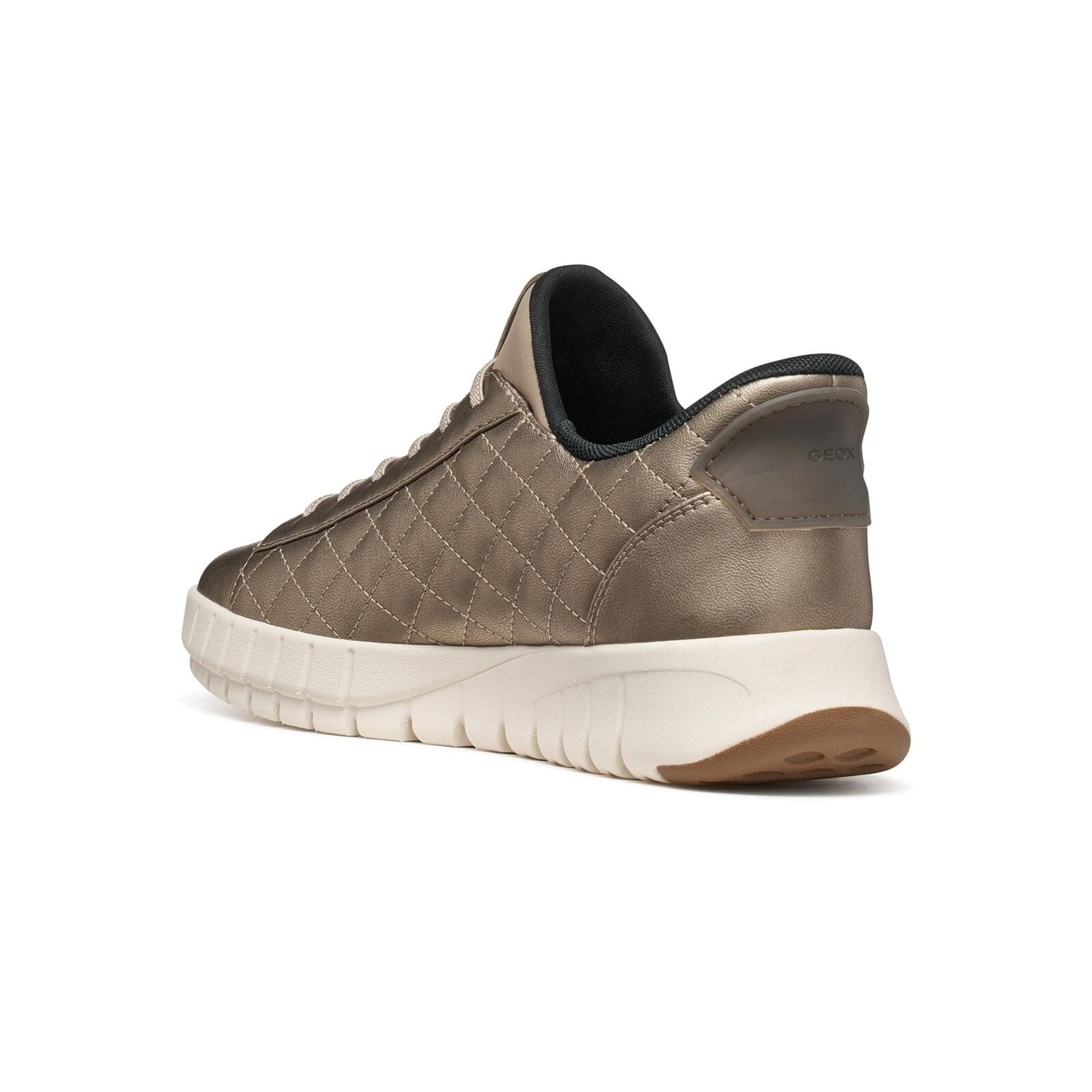 Geox Flextride Plus Sneakers in Sand, angled view (SKU D667SB_000NF--C5004)