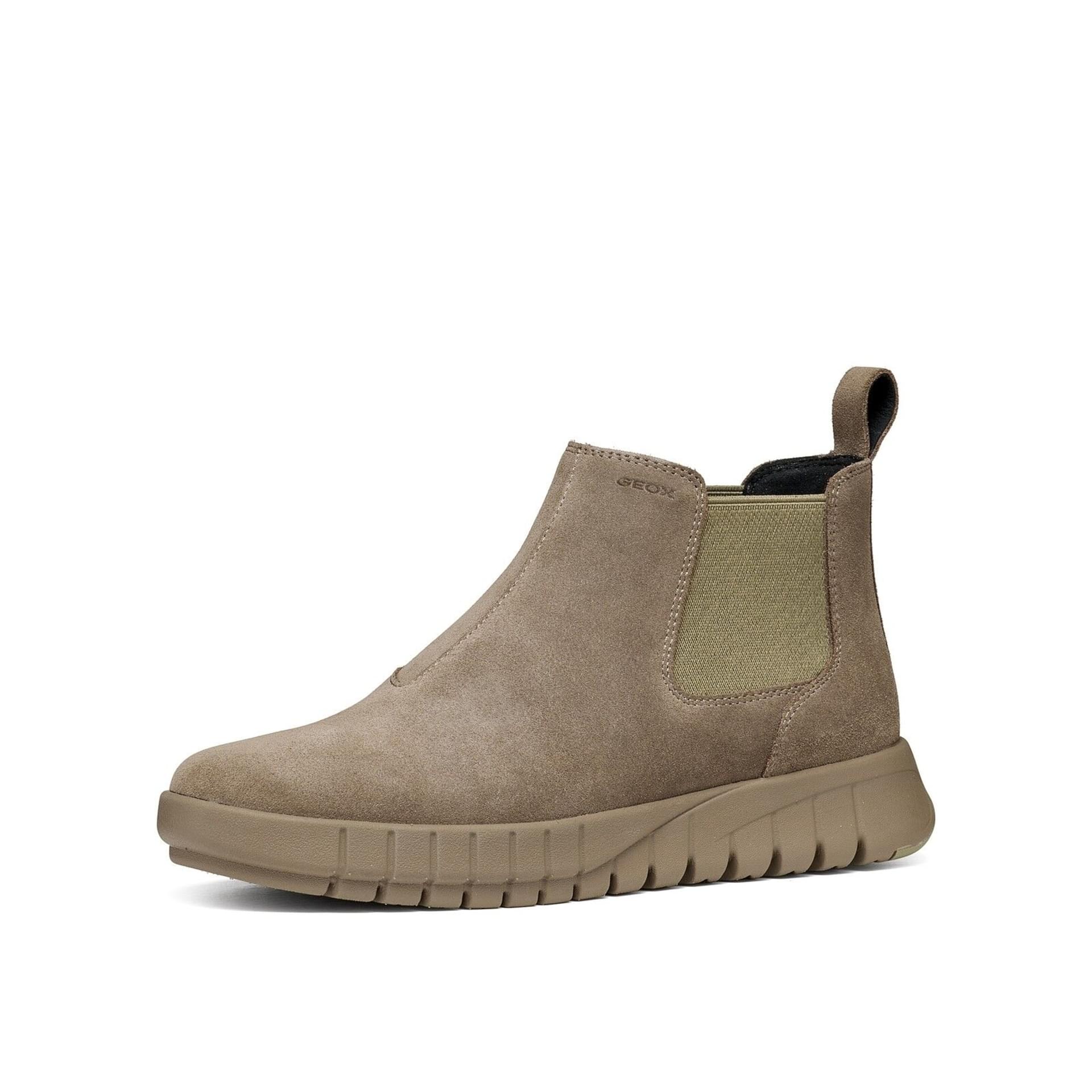 Geox Flextride Ankle Boots leather in Dove Grey, three-quarter view (SKU D669AD_00022--C1018)