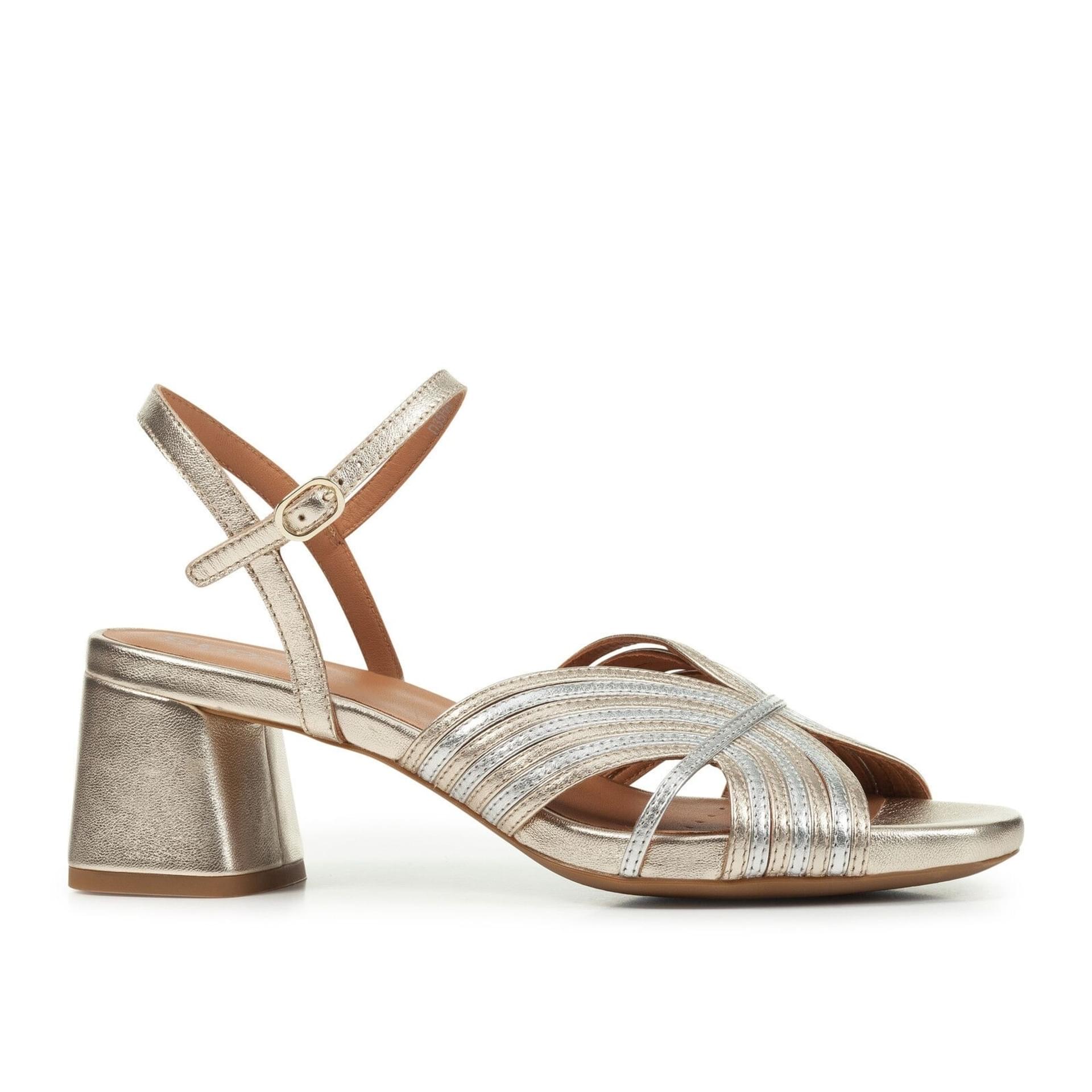 Geox Genziana Mid Sandals D35HAF_000Y2 in Gold/Silver