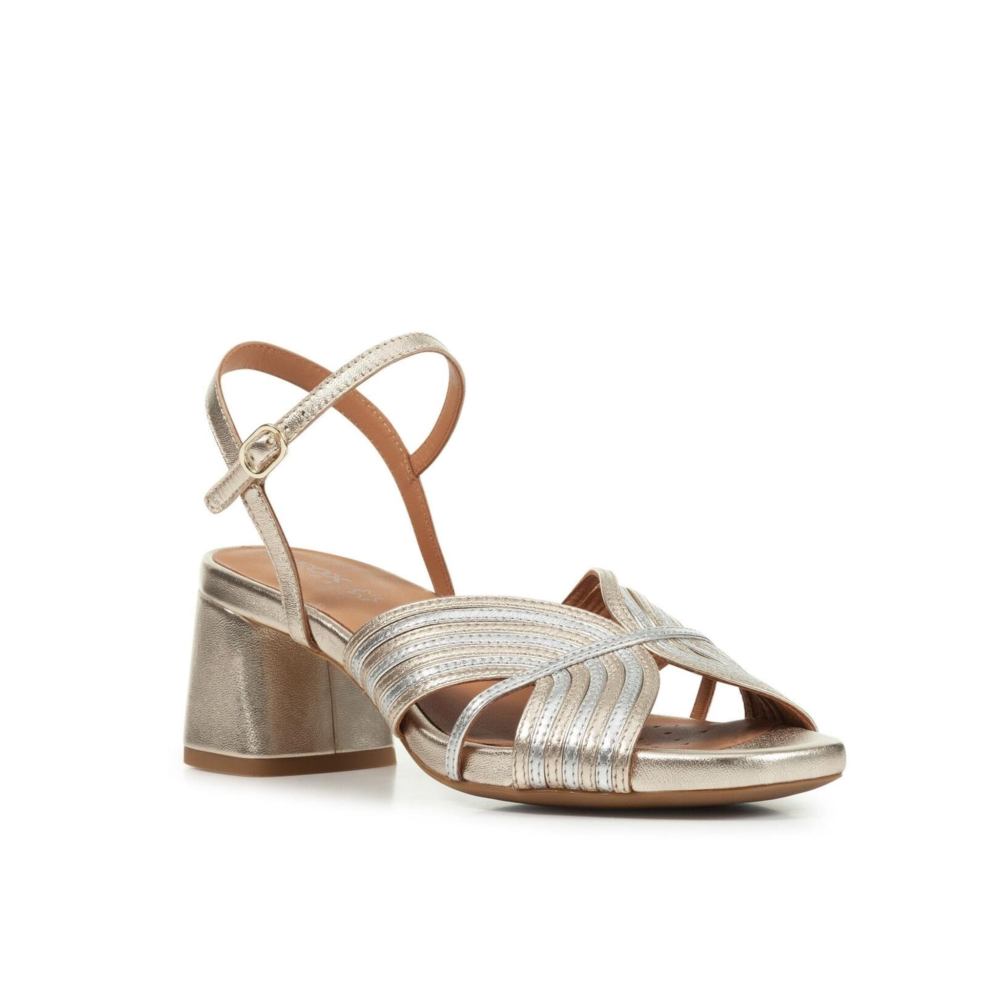 Geox Genziana Mid Sandals D35HAF_000Y2 in Gold/Silver