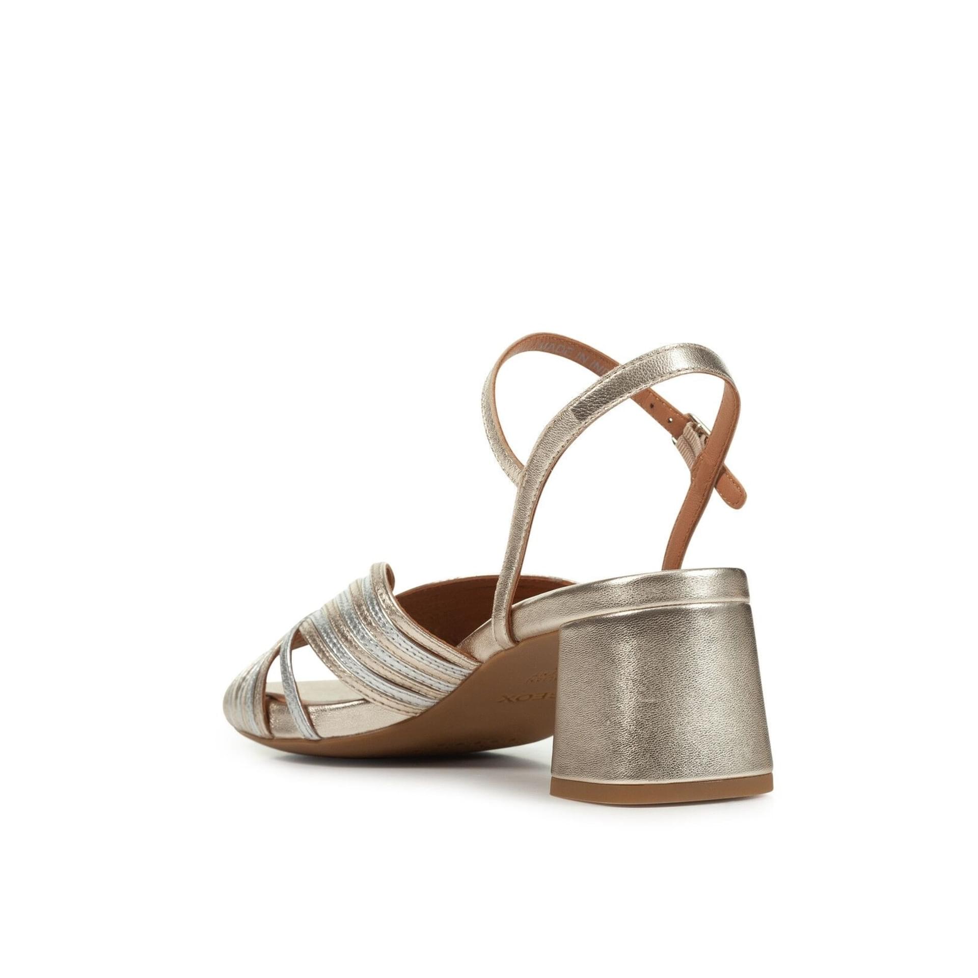 Geox Genziana Mid Sandals D35HAF_000Y2 in Gold/Silver