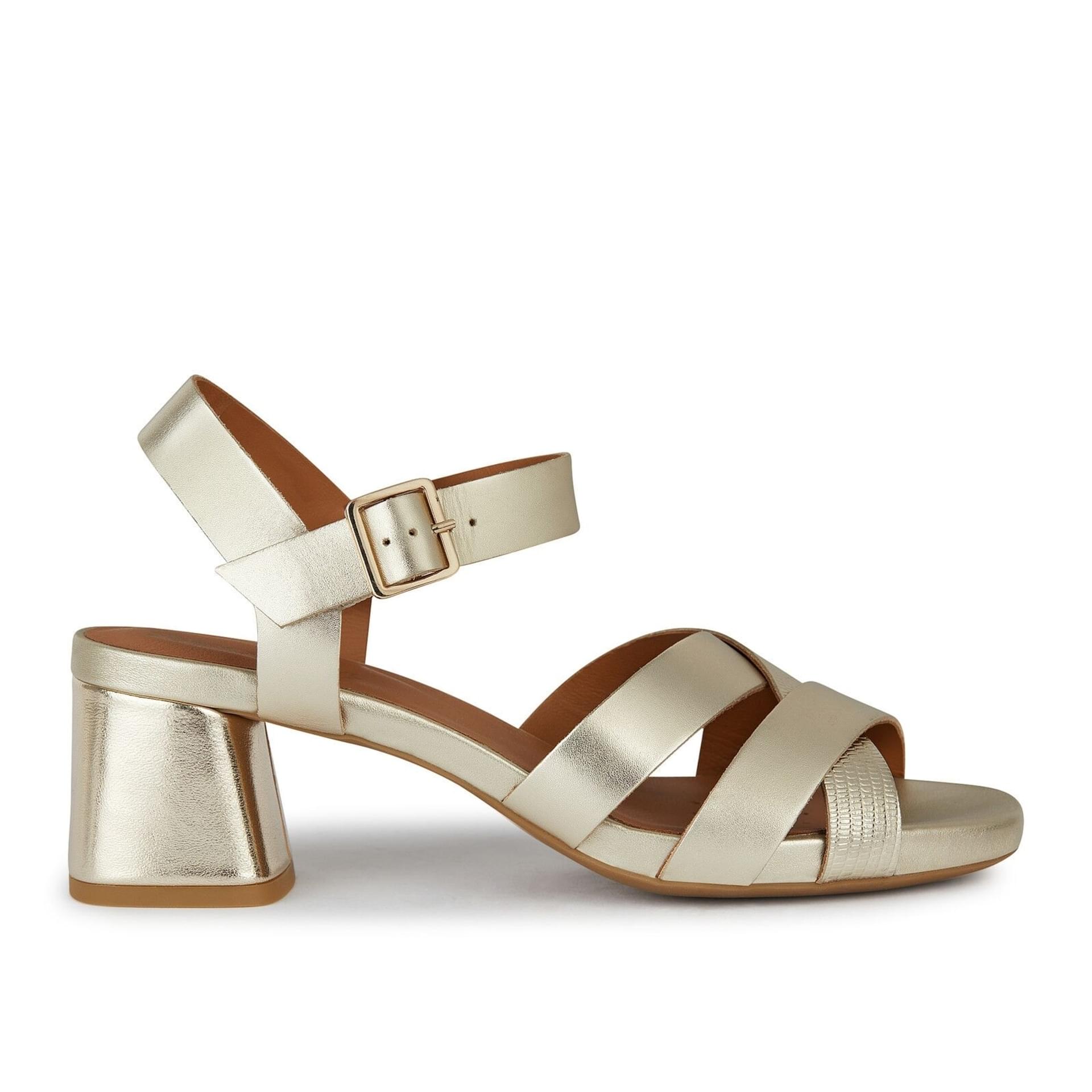 Geox Genziana Mid Sandals D45HAB_0CFZ0 in Light Gold
