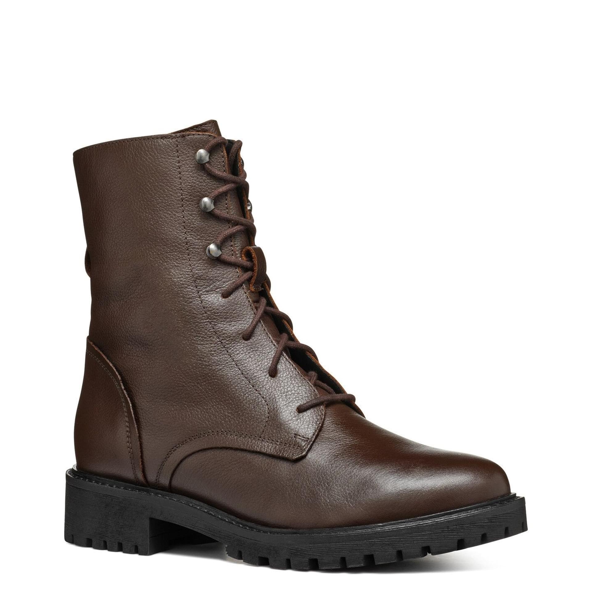 Geox Hoara Enkellaarsjes D94FTE_00046 in Dark Brown