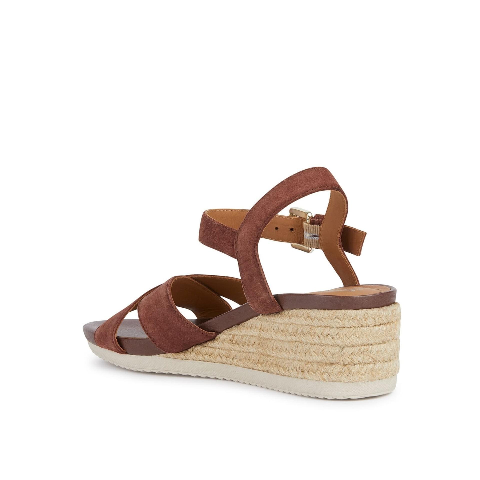 Geox Ischia Corda Sandals D02HHC_00022 in Dark Cognac