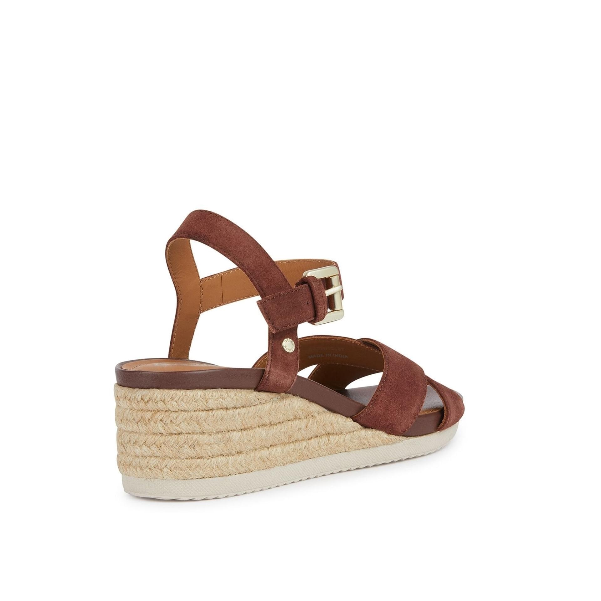 Geox Ischia Corda Sandals D02HHC_00022 in Dark Cognac