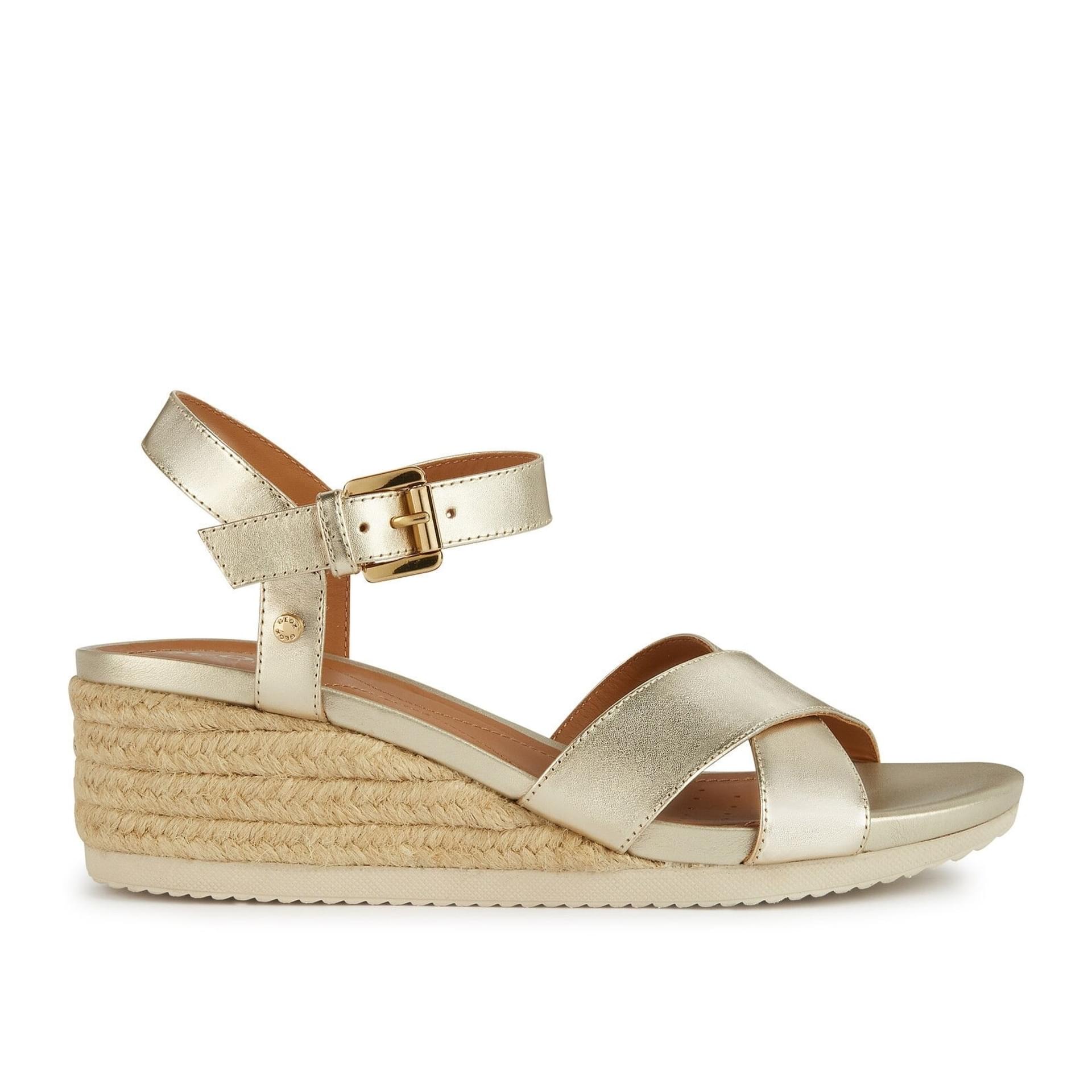 Geox Ischia Corda Sandals D02HHC_000CF in Light Gold