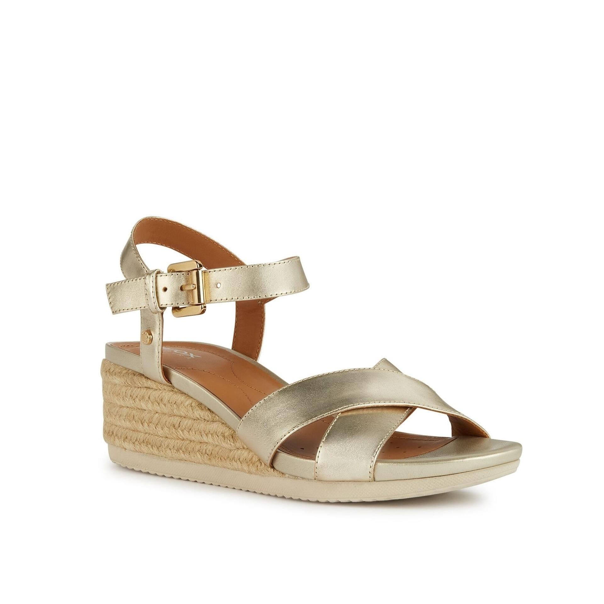 Geox Ischia Corda Sandals D02HHC_000CF in Light Gold