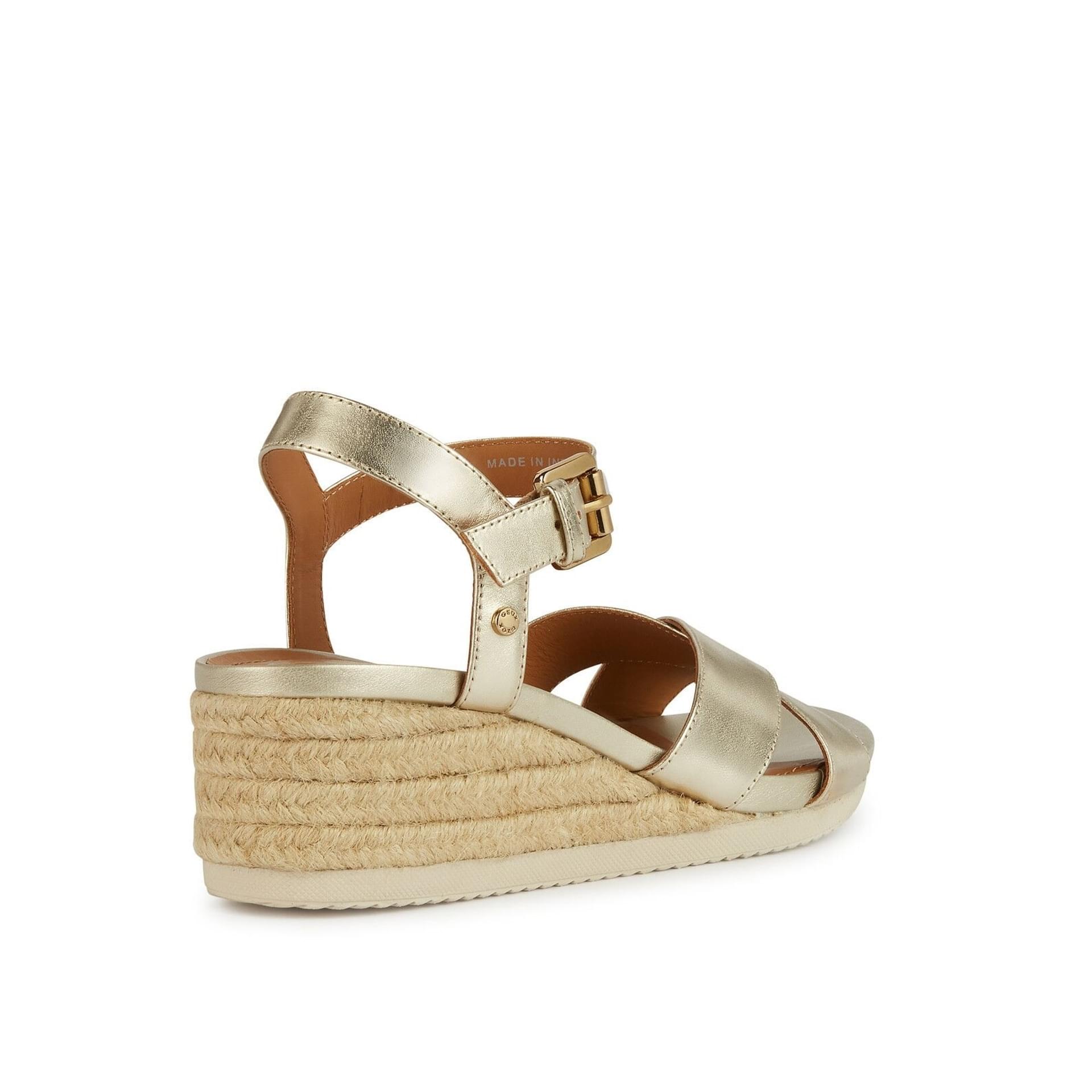 Geox Ischia Corda Sandals D02HHC_000CF in Light Gold