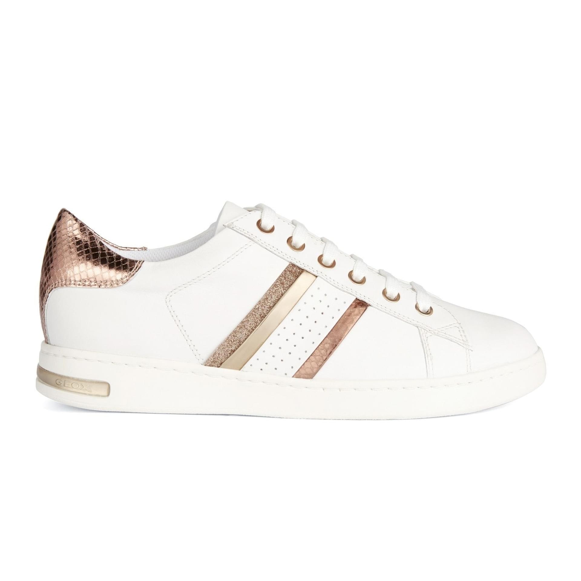 Geox Jaysen Sneakers D351BB_085KY in White/Rose Gold