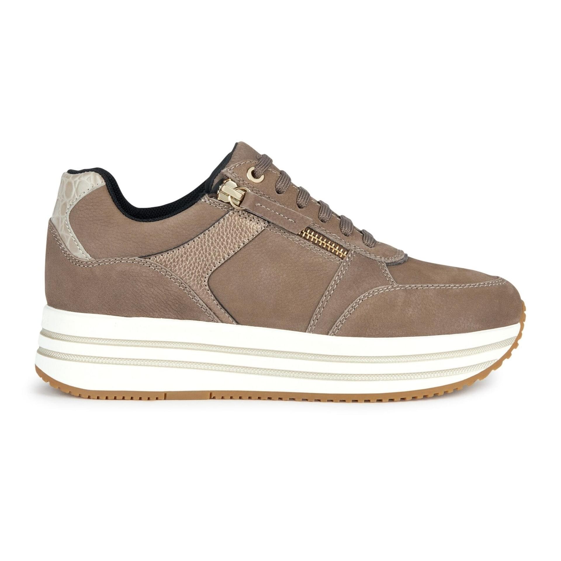 Geox Kency Sneakers D36QHA_0767B in Dark Taupe/Lead