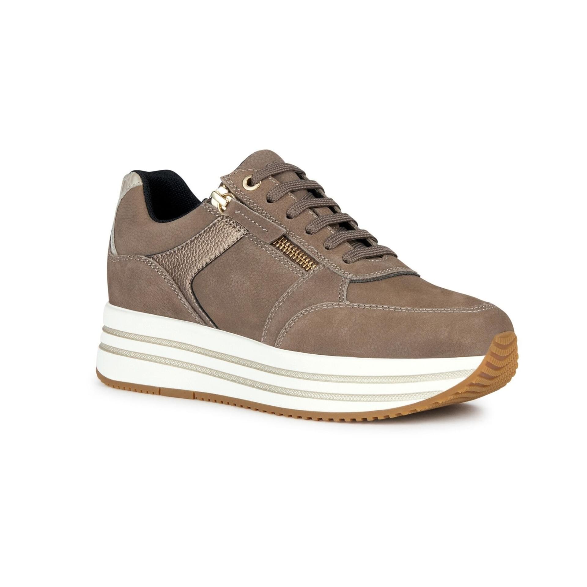 Geox Kency Sneakers D36QHA_0767B in Dark Taupe/Lead