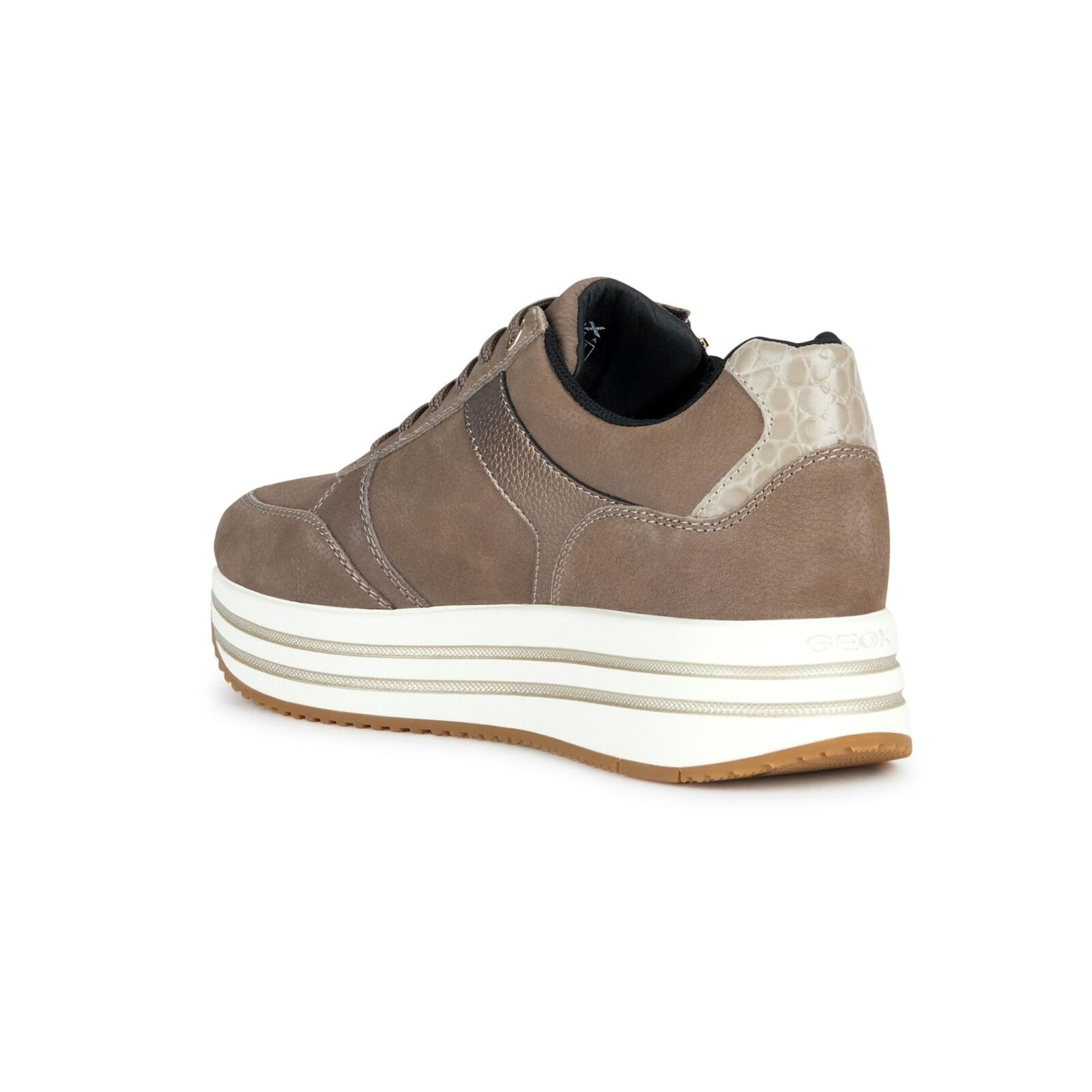 Geox Kency Sneakers D36QHA_0767B in Dark Taupe/Lead