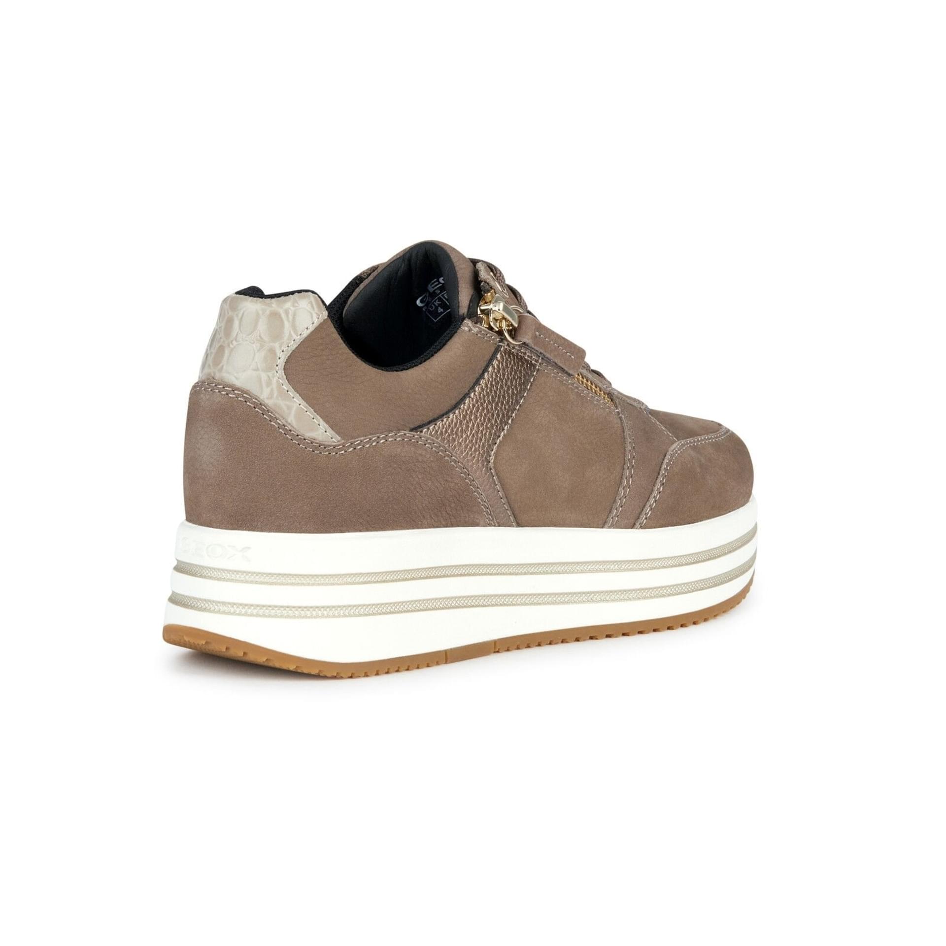 Geox Kency Sneakers D36QHA_0767B in Dark Taupe/Lead