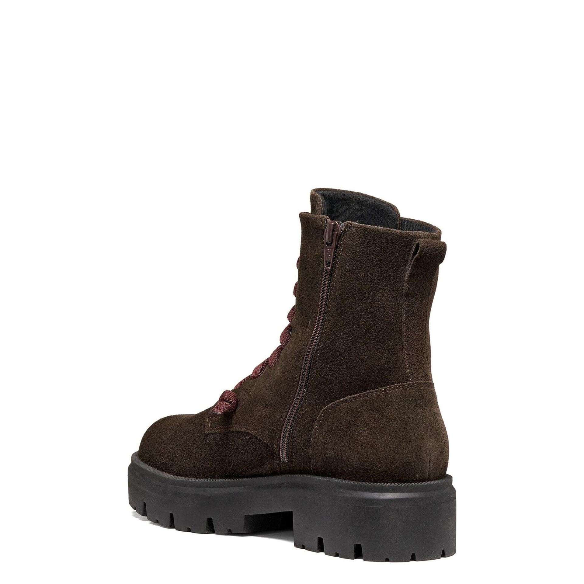Geox Klargena Ankle Boots in Chocolate, angled view (SKU D6810A_00022--C6005)