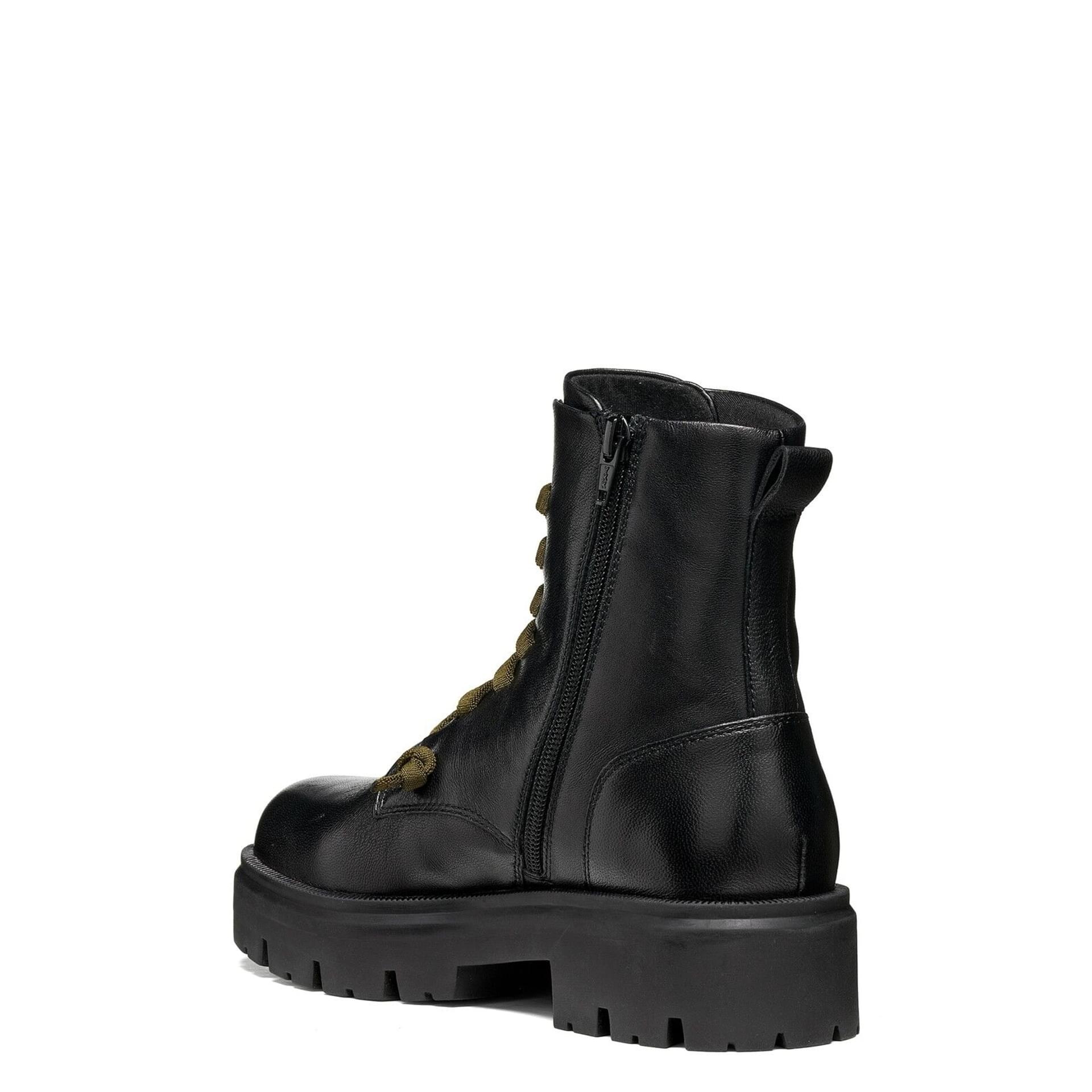 Geox Klargena Ankle Boots in Black, angled view (SKU D6810A_000LM--C9999)