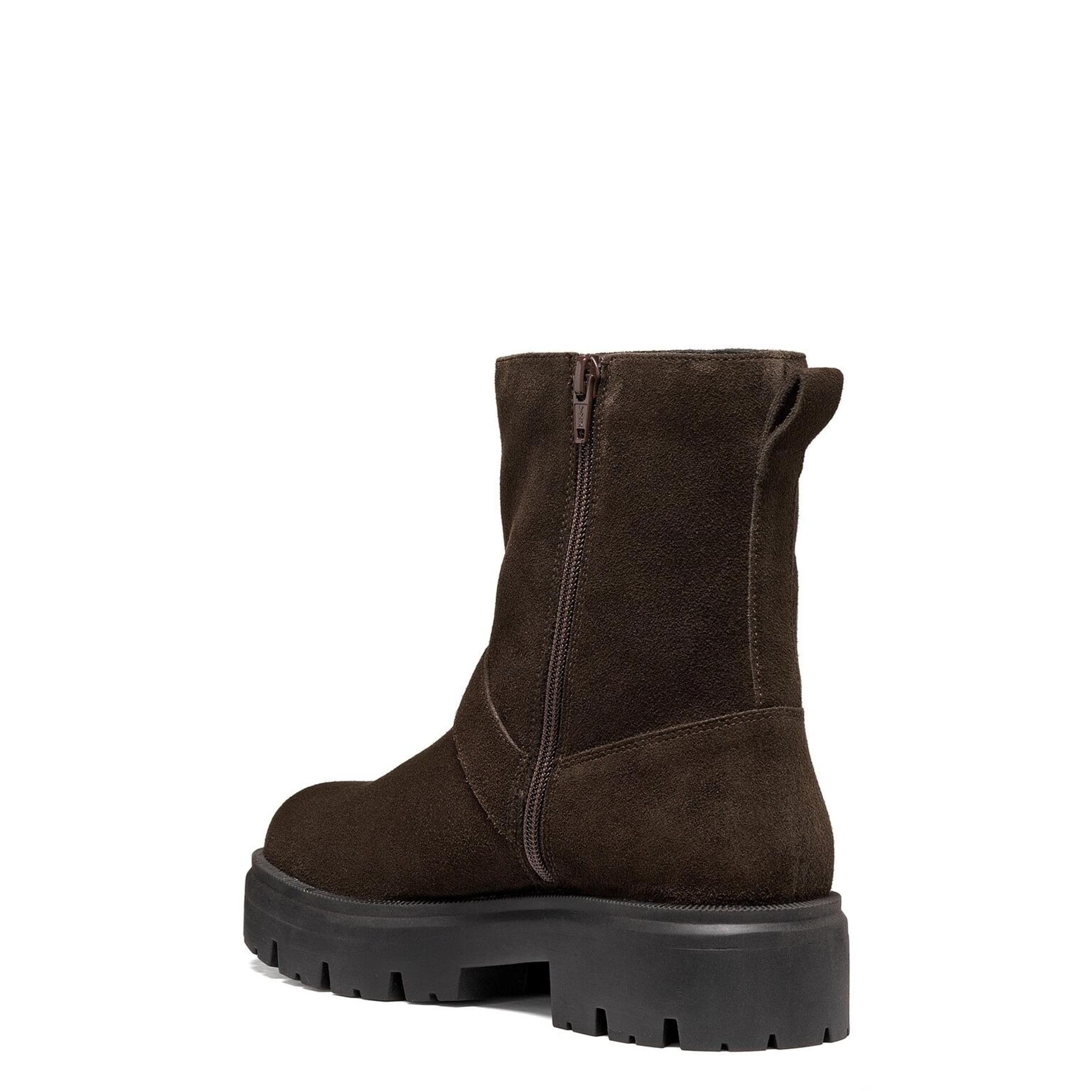 Geox Klargena Ankle Boots in Chocolate, angled view (SKU D6810B_00022--C6005)
