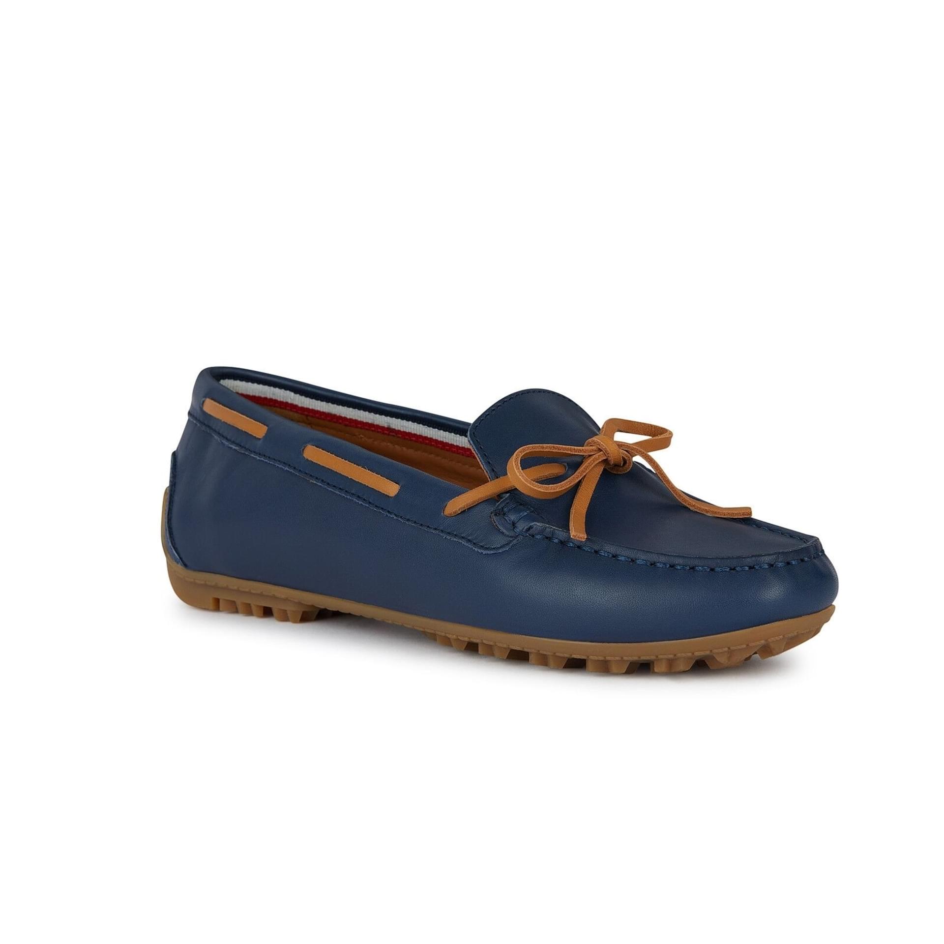 Geox Kosmopolis + Grip Moccassins D45RCA_00043 in Navy/Camel