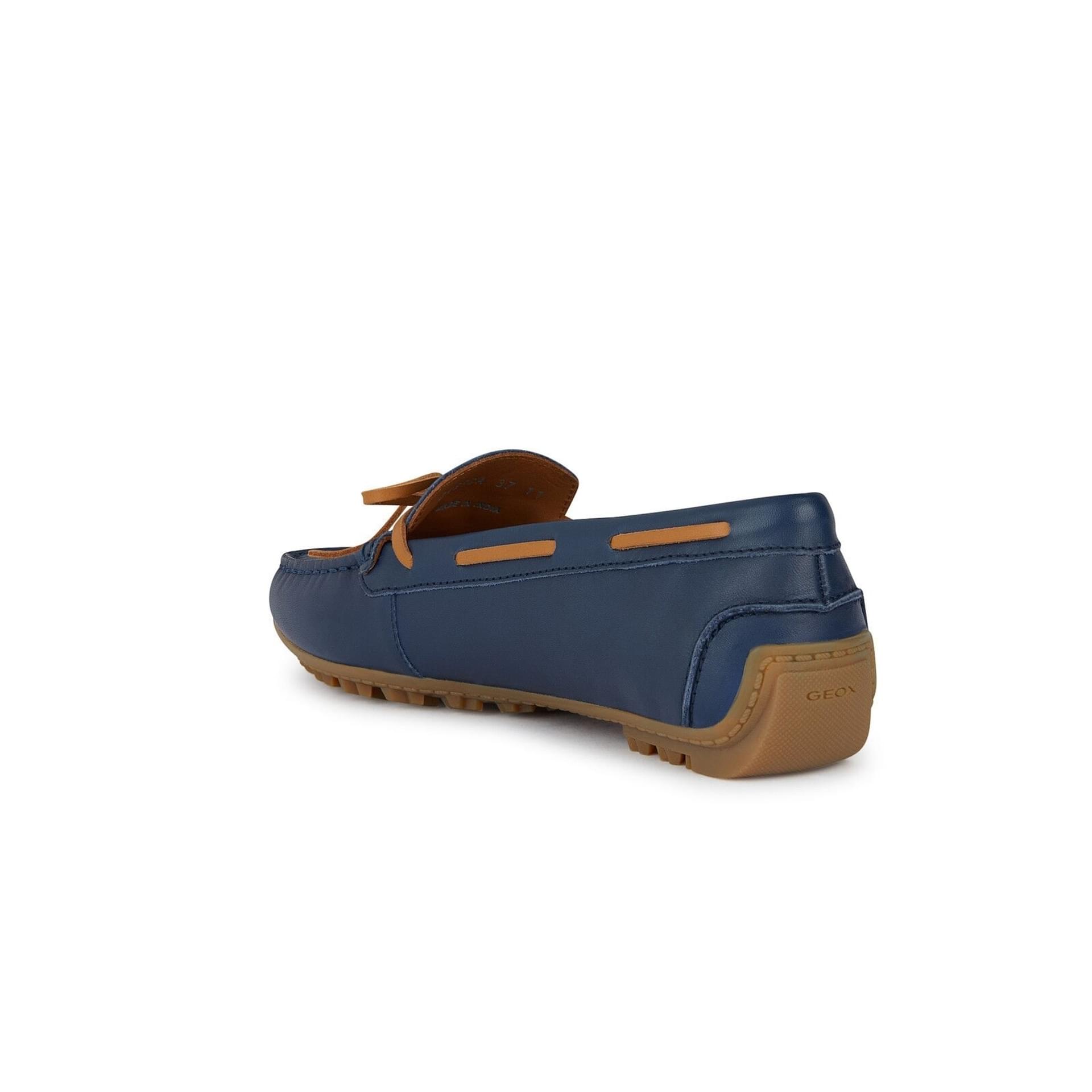 Geox Kosmopolis + Grip Moccassins D45RCA_00043 in Navy/Camel