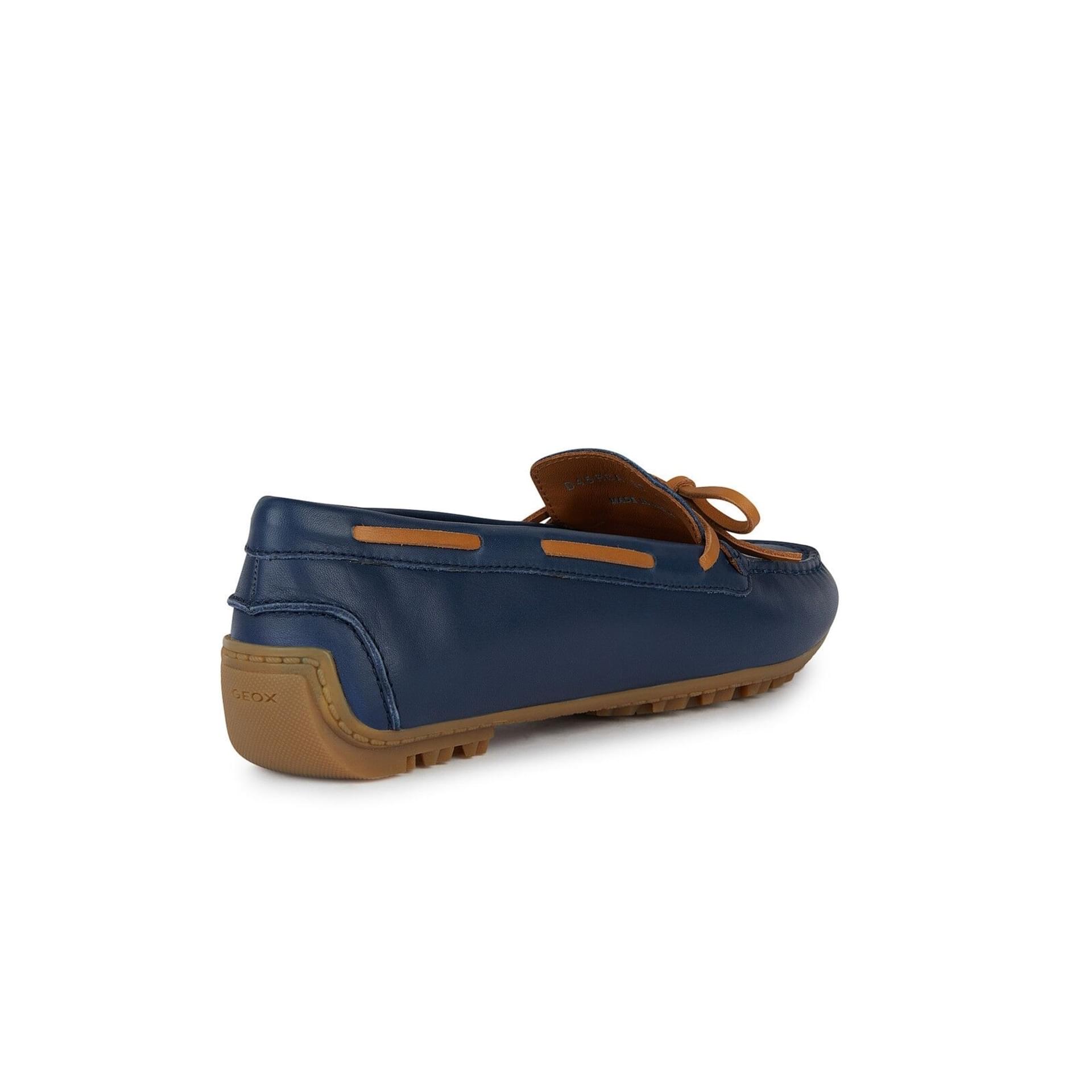 Geox Kosmopolis + Grip Moccassins D45RCA_00043 in Navy/Camel