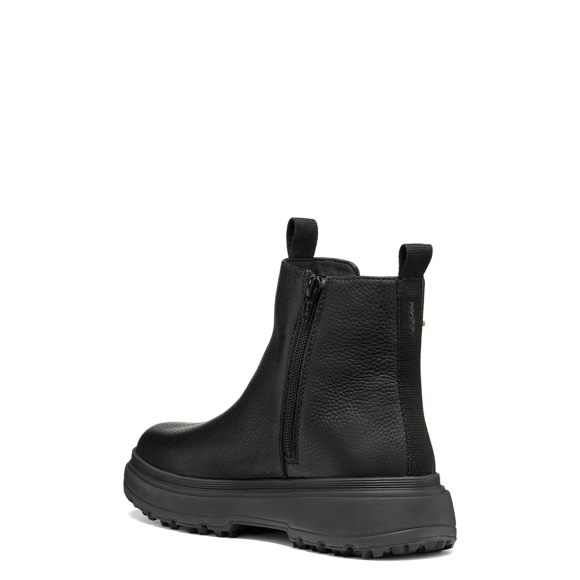Geox Lamidie + Grip Abx Bottines cuir in Black, vue en angle (SKU D46XMD_00046--C9999)