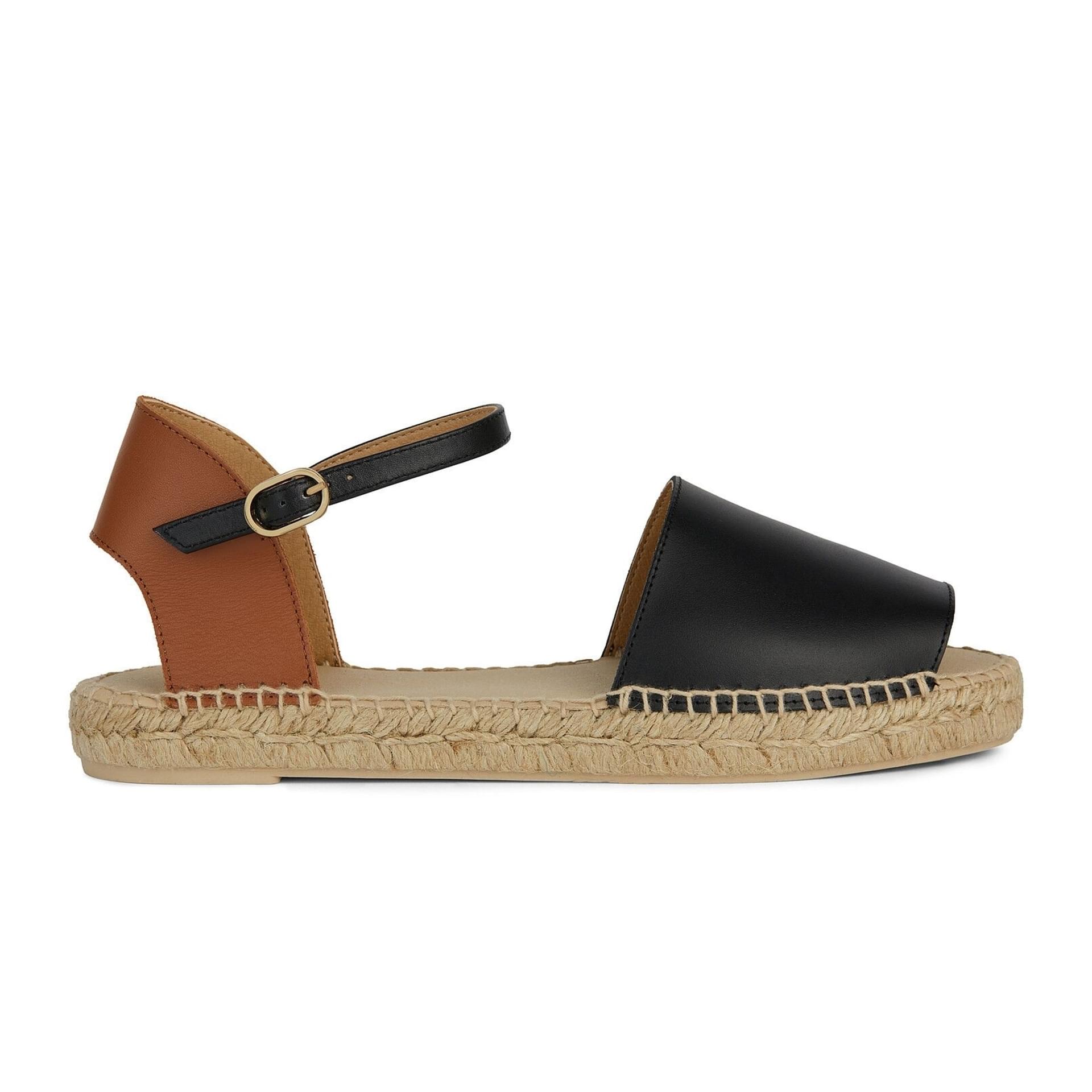 Geox Lampedusa Sandals D45V0B_00043 in Black/Cognac