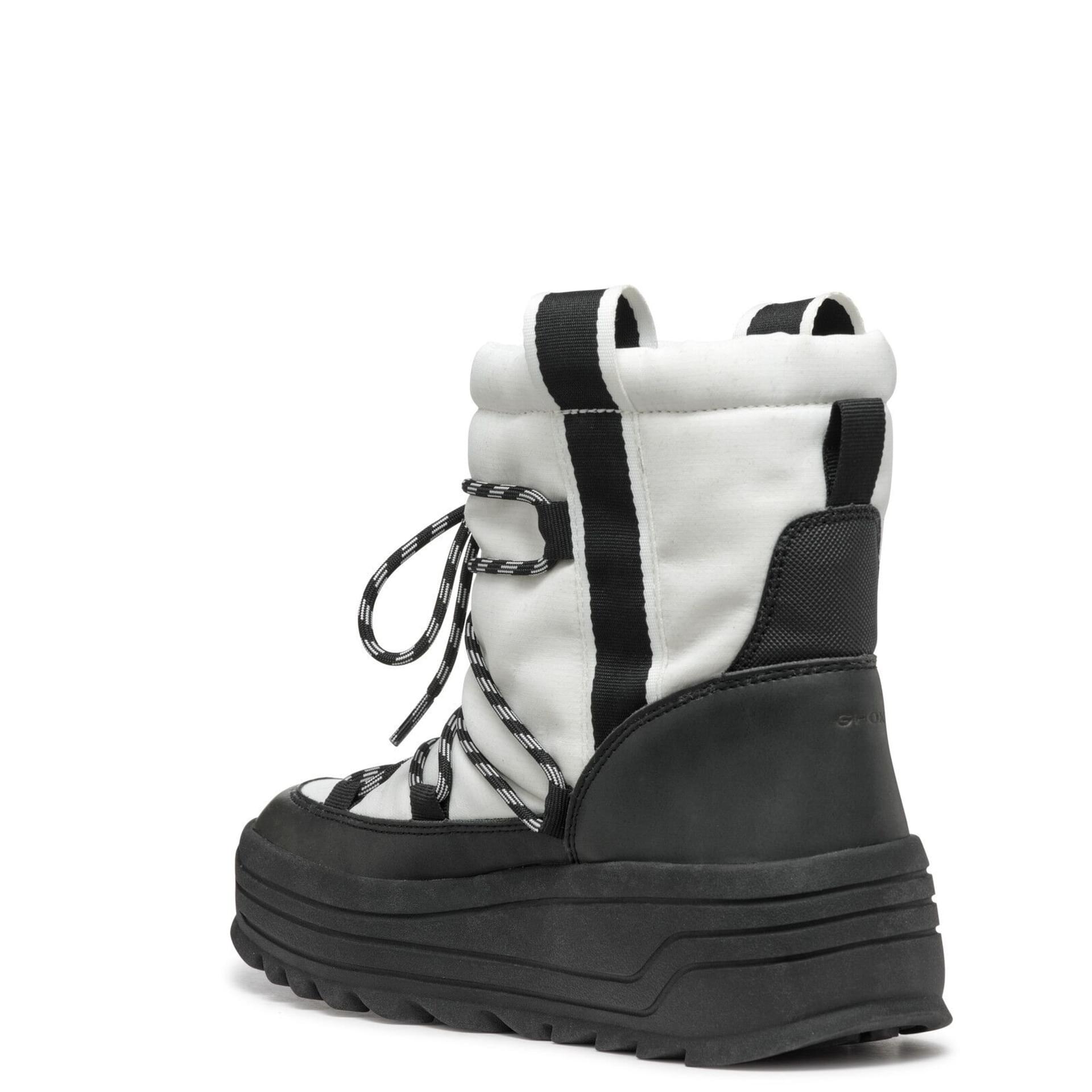 Geox Milleiny B Abx Ankle Boots D46WNA_0FUME in White/Black