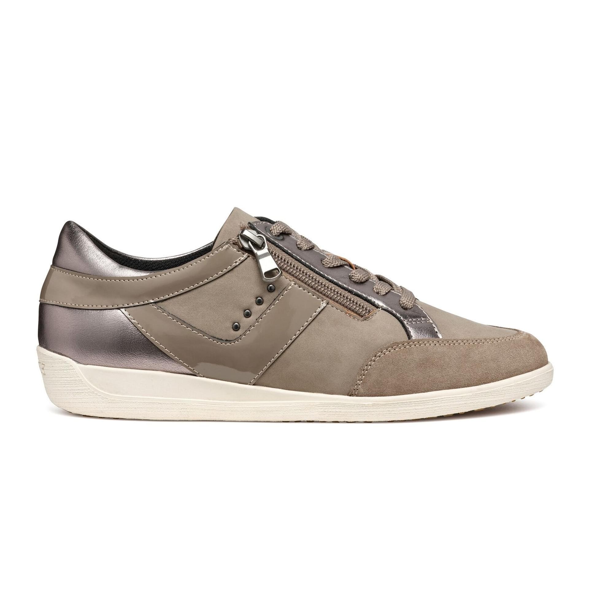 Geox Myria Sneakers D4668C_0EKHH in Gun/Taupe