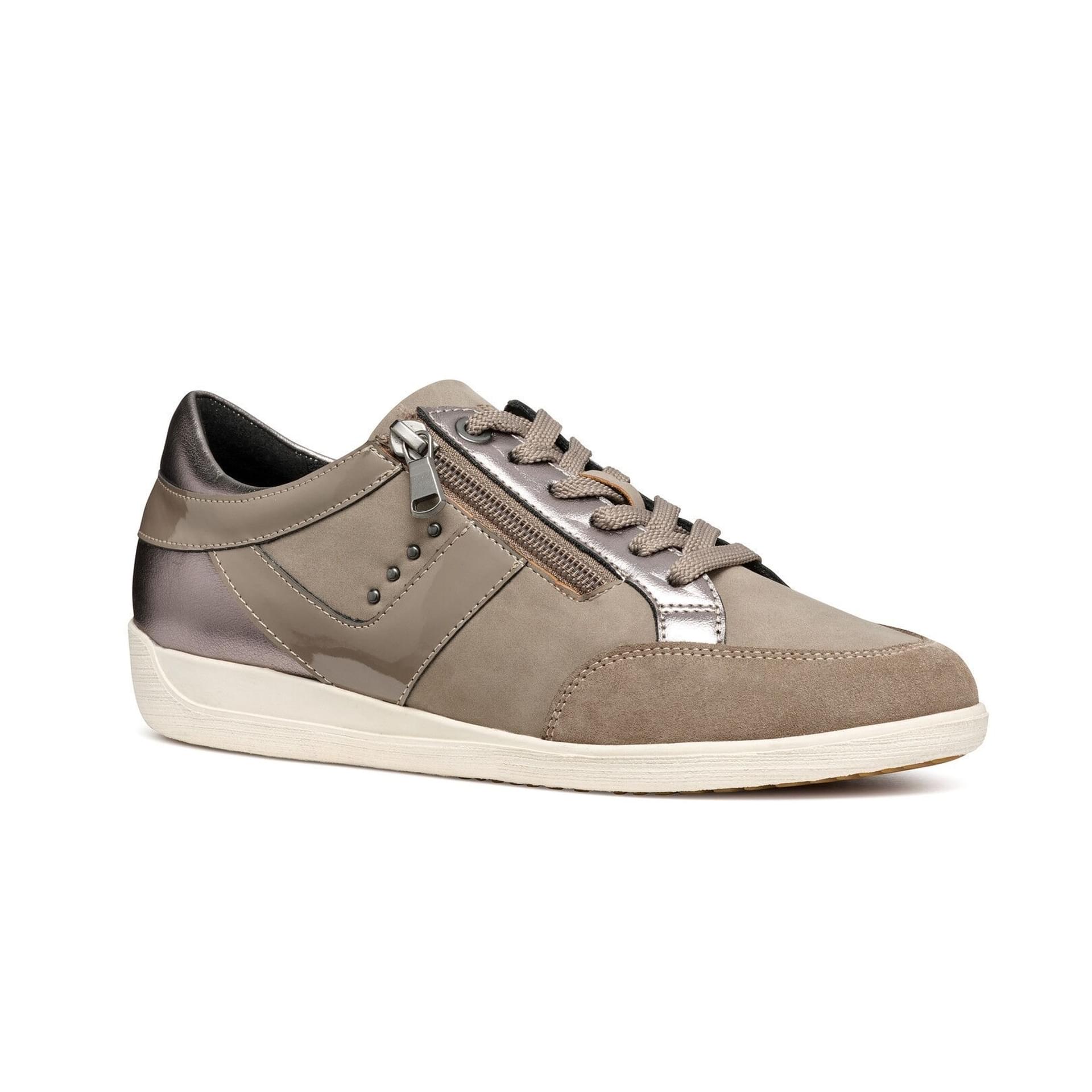 Geox Myria Sneakers D4668C_0EKHH in Gun/Taupe