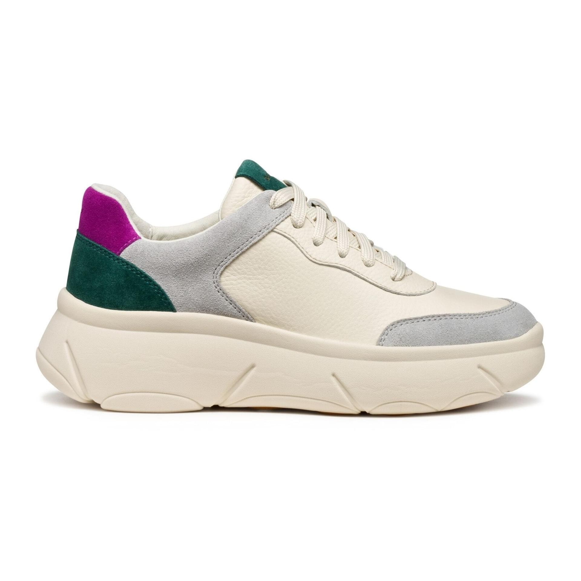 Geox Nebula 2.0 X Sneakers D56NHE_04622 in Papyrus/Green