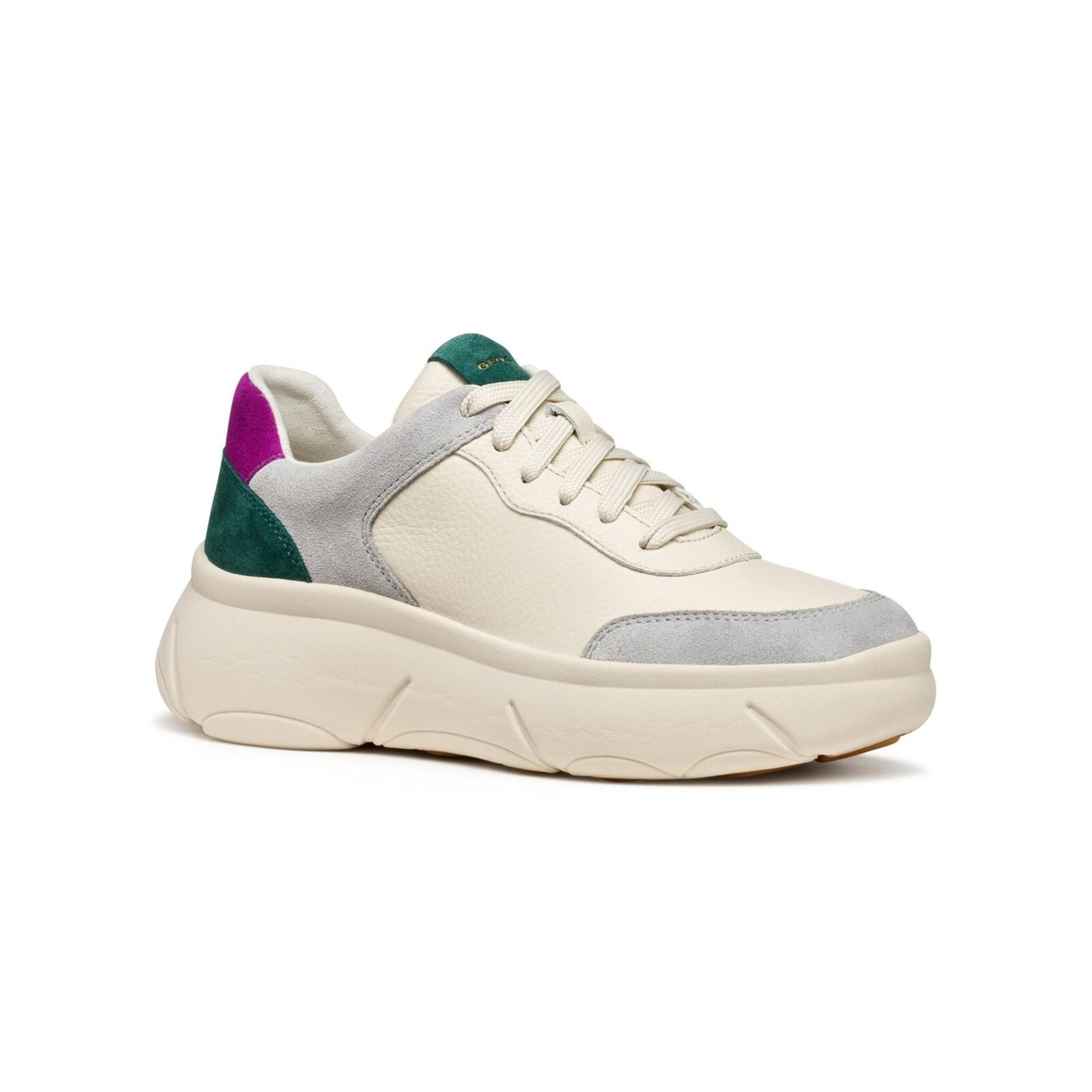Geox Nebula 2.0 X Sneakers D56NHE_04622 in Papyrus/Green