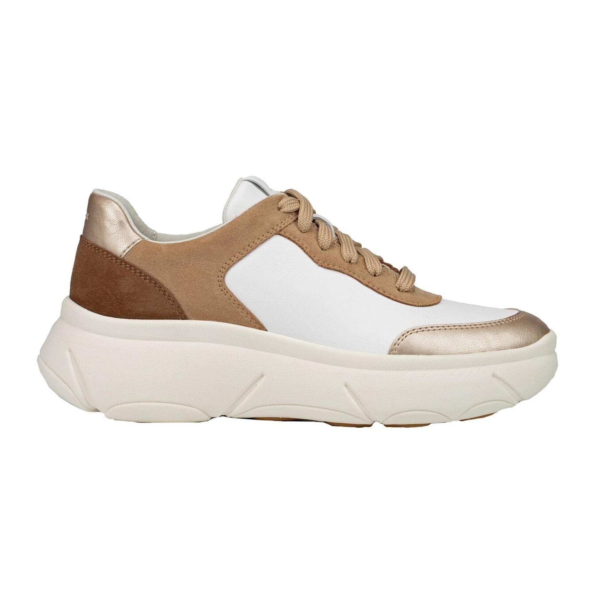 Geox Nebula 2.0 X Sneakers D56NHE_08522 in White/Dark Sand