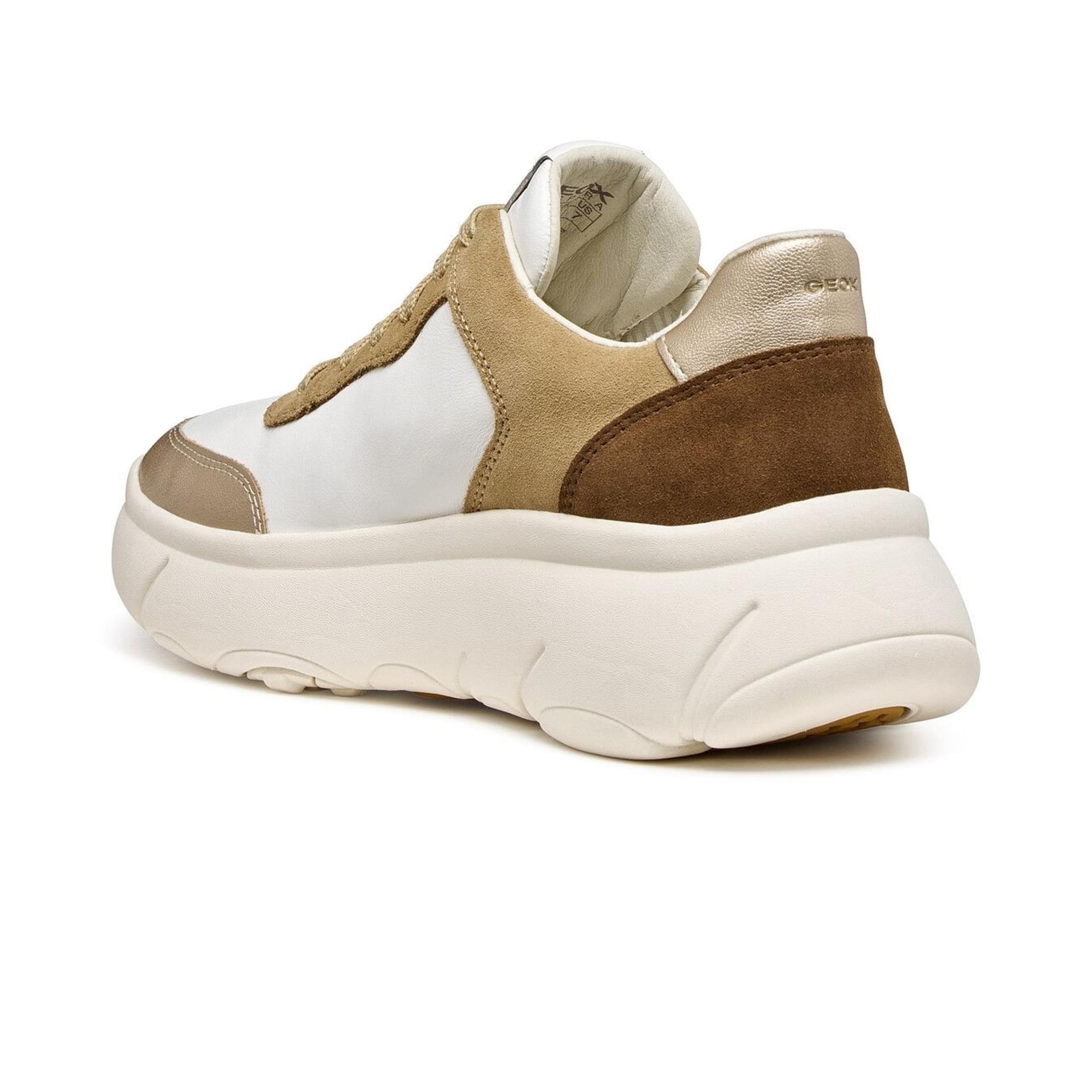 Geox Nebula 2.0 X Sneakers D56NHE_08522 in White/Dark Sand