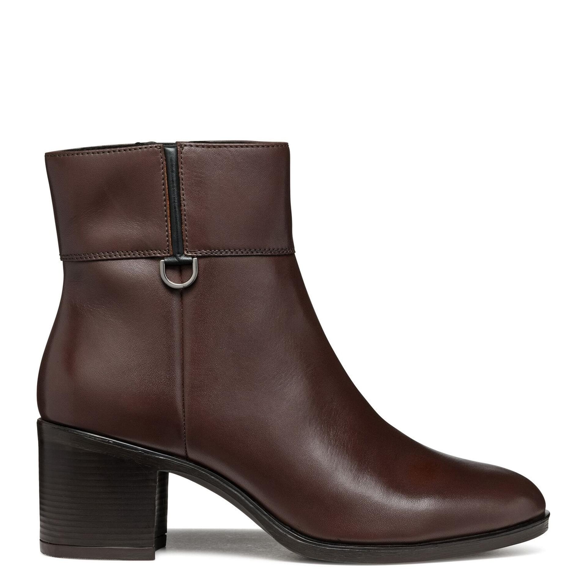 Geox New Asheel Ankle Boots D46FSC_00043 in Dk.Brown/Black