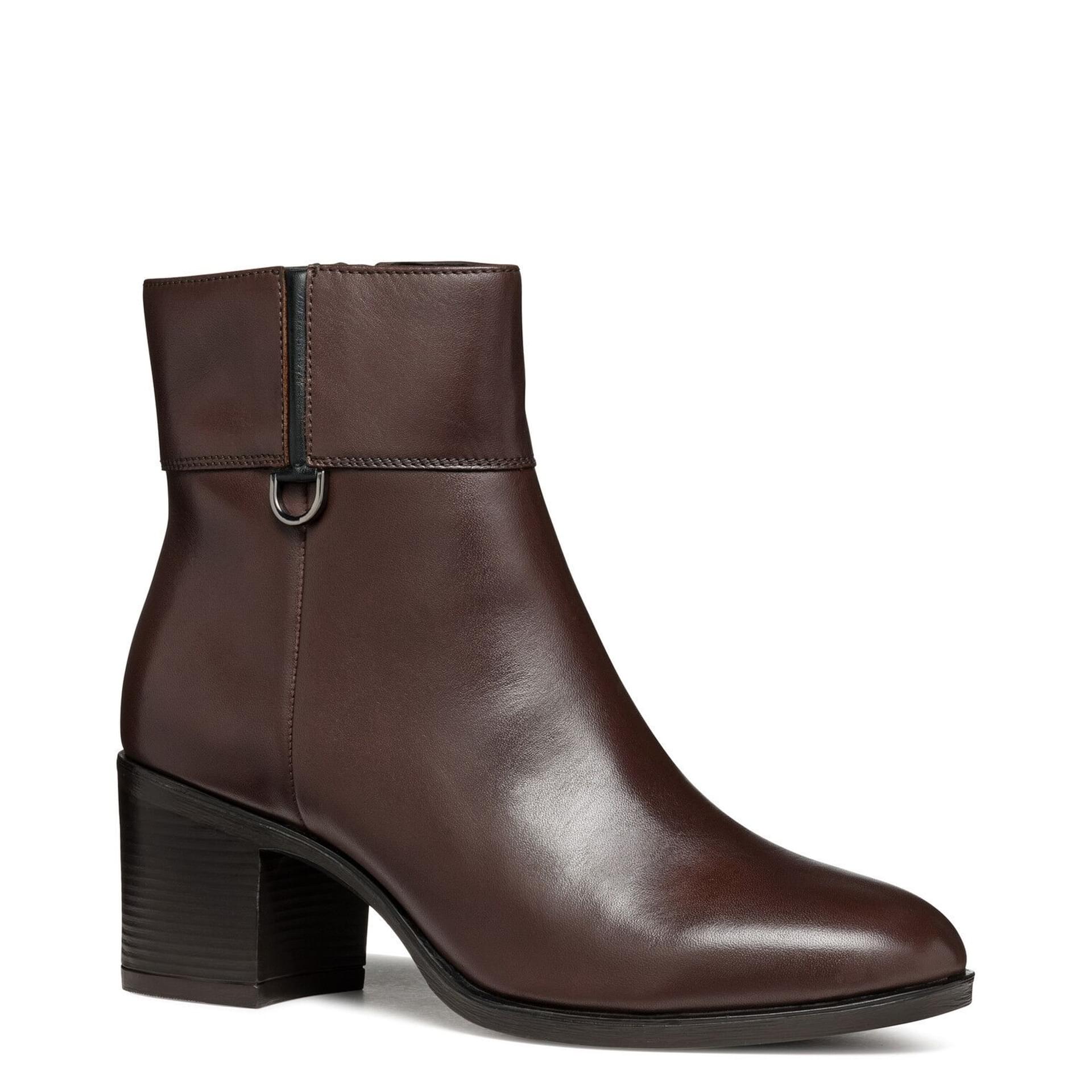 Geox New Asheel Ankle Boots D46FSC_00043 in Dk.Brown/Black