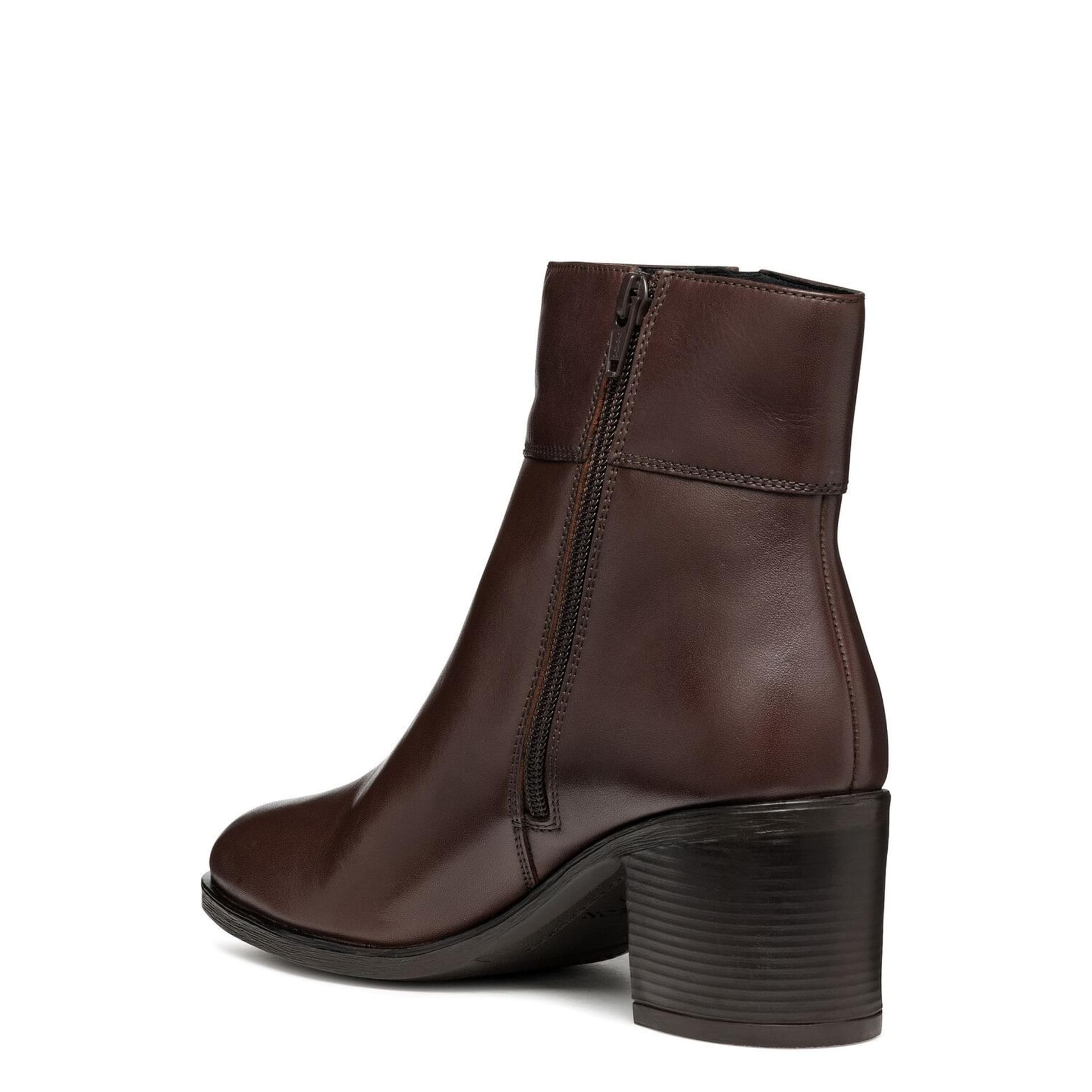 Geox New Asheel Ankle Boots D46FSC_00043 in Dk.Brown/Black