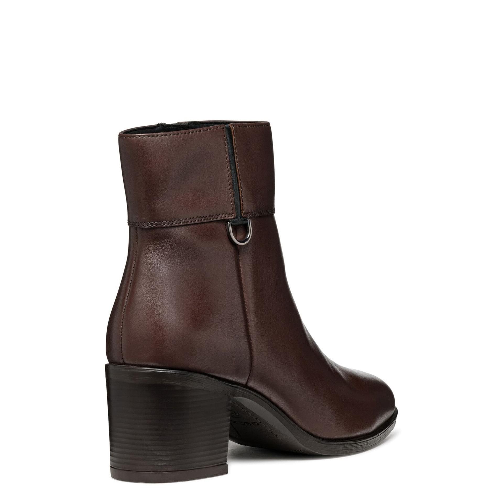 Geox New Asheel Ankle Boots D46FSC_00043 in Dk.Brown/Black