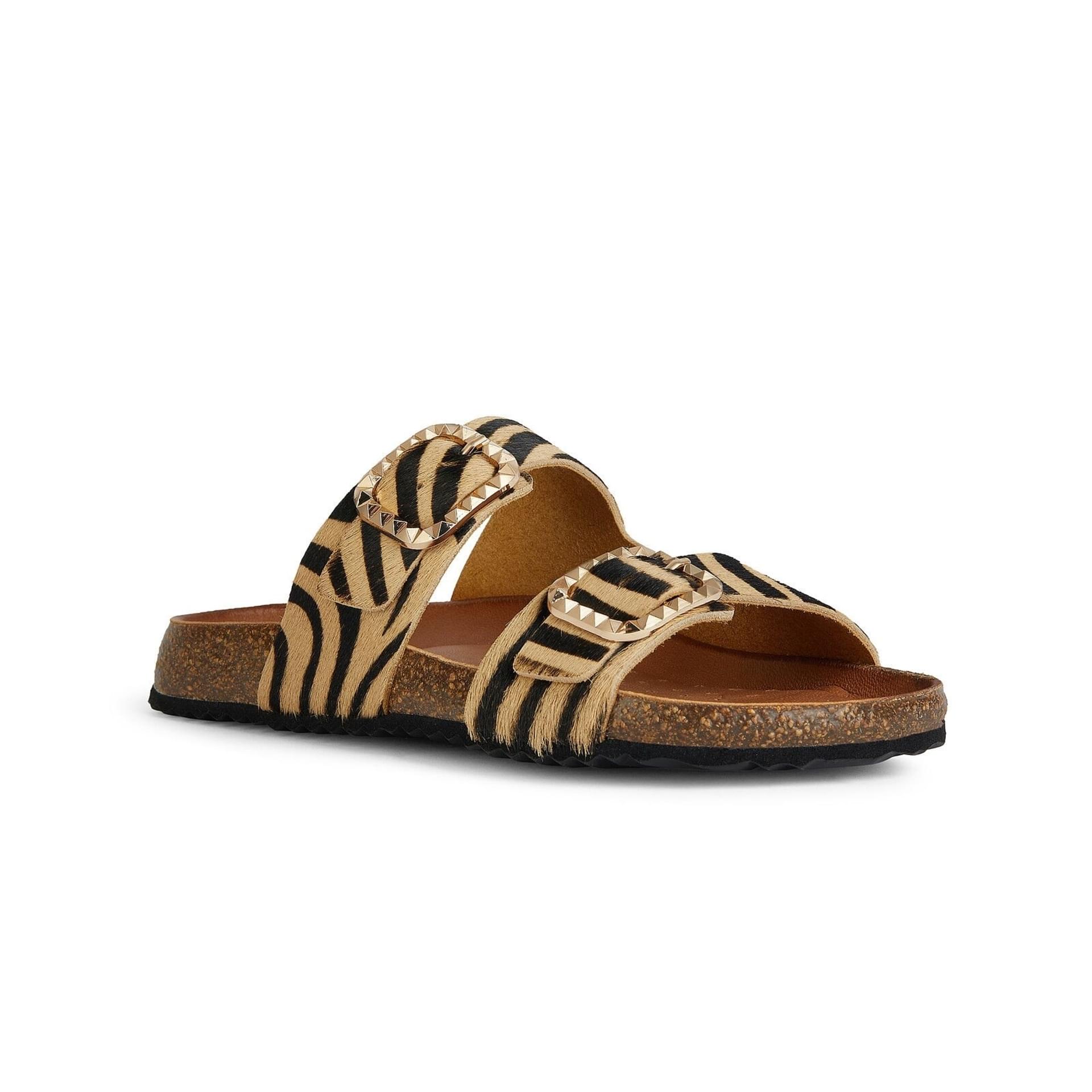 Geox New Brionia B Sandals D45VYC_000QS in Light Sand/Black