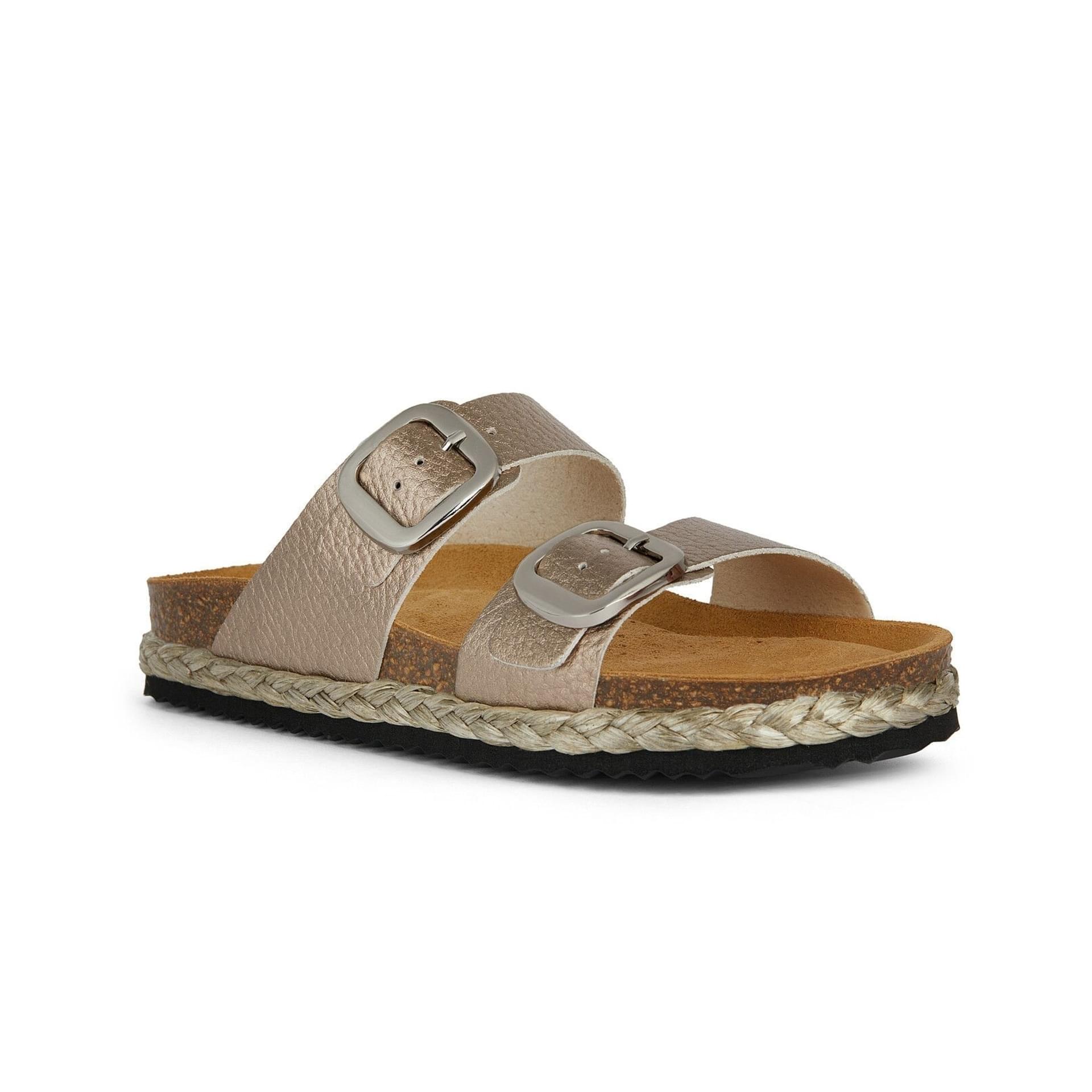 Geox New Brionia High Sandals D45S8A_000BN in Light Bronze