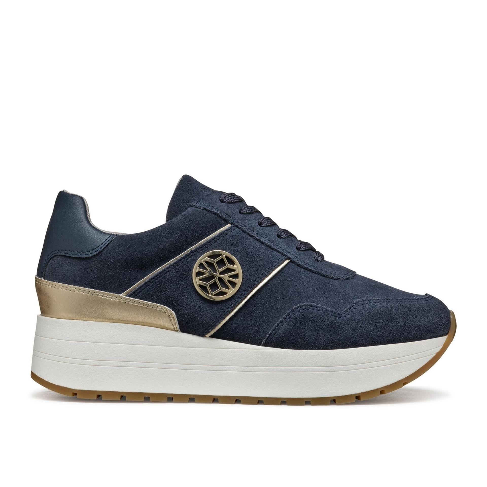 Geox New Kency Sneakers D55MZA_022BN in Navy/Light Gold