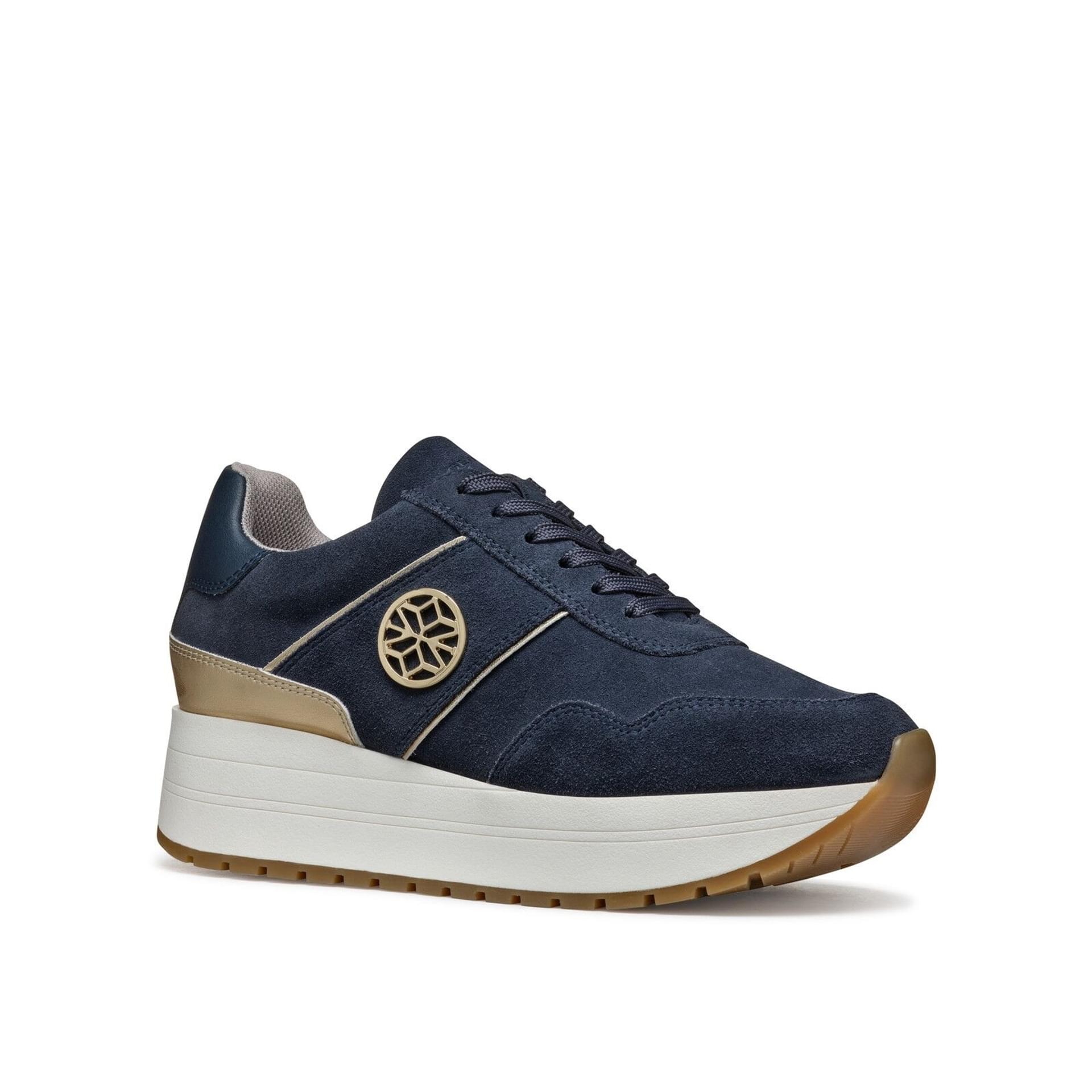 Geox New Kency Sneakers D55MZA_022BN in Navy/Light Gold