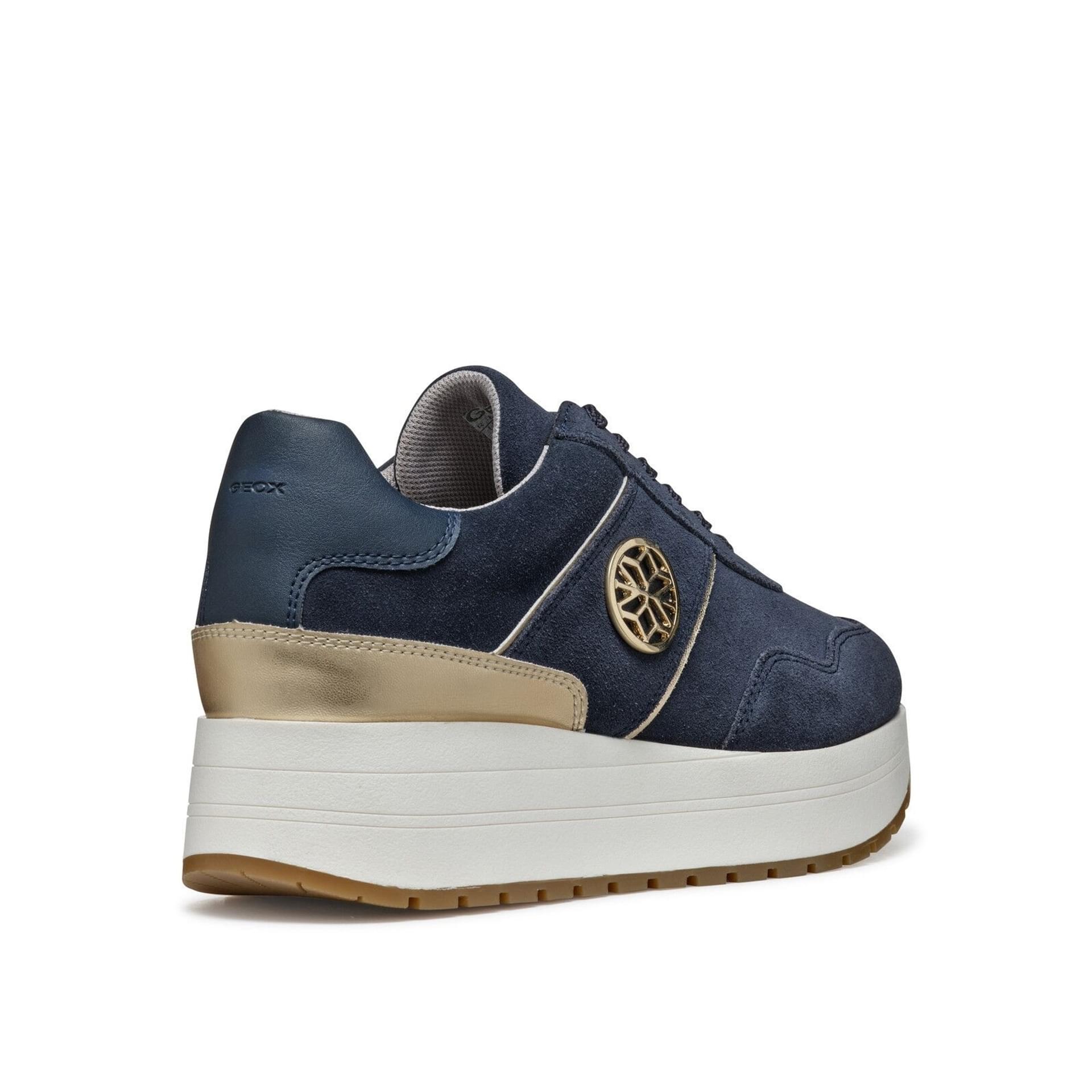 Geox New Kency Sneakers D55MZA_022BN in Navy/Light Gold