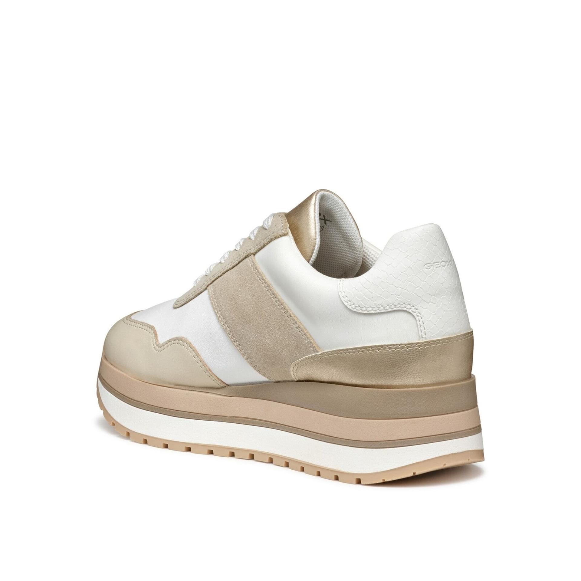 Geox New Kency Sneakers D55MZA_08522 in White/Light Taupe