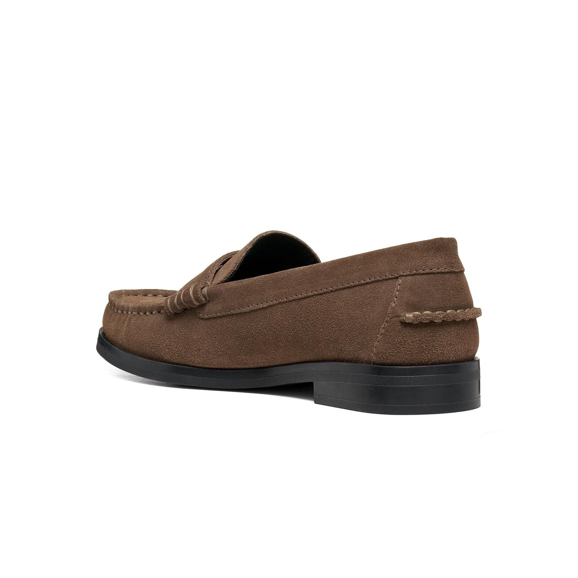 Geox Noemen Mocassins leer in Taupe, hoekaanzicht (SKU D680XA_00022--C6029)