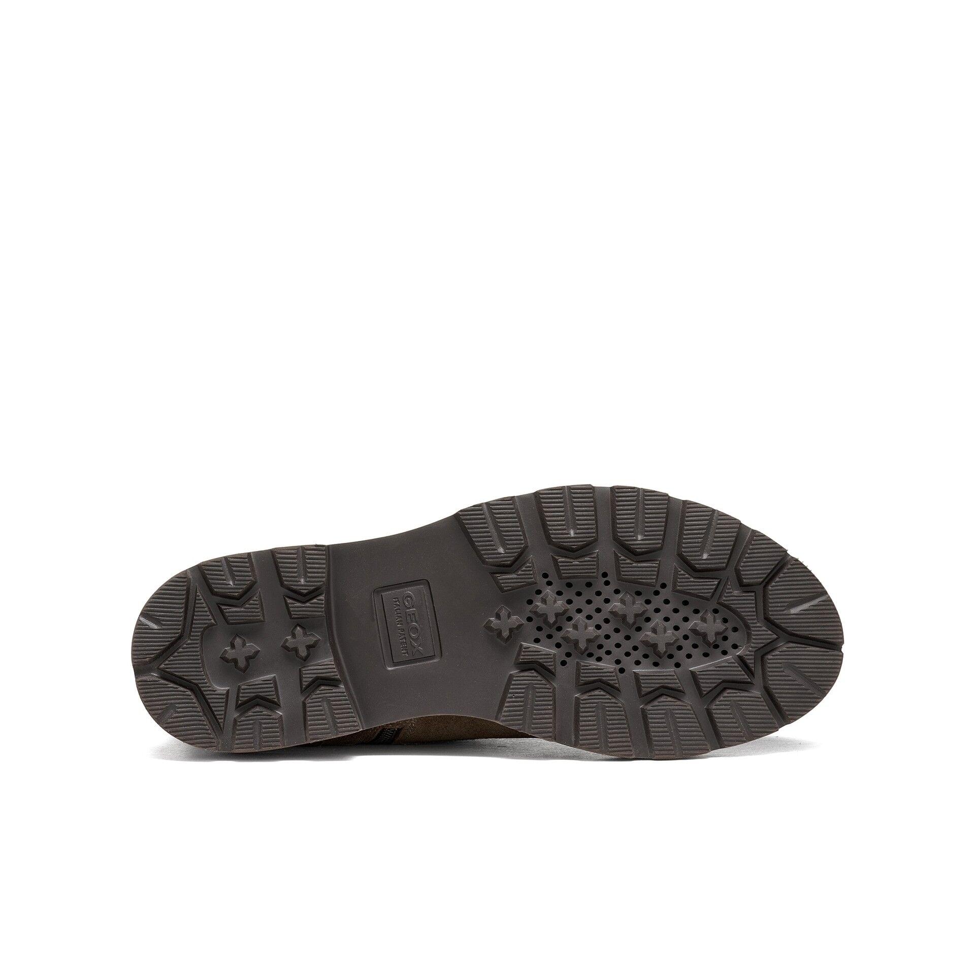 Geox Norize Enkellaarsjes leer in Dark Taupe, zool (SKU D564ZC_00023--C6692)