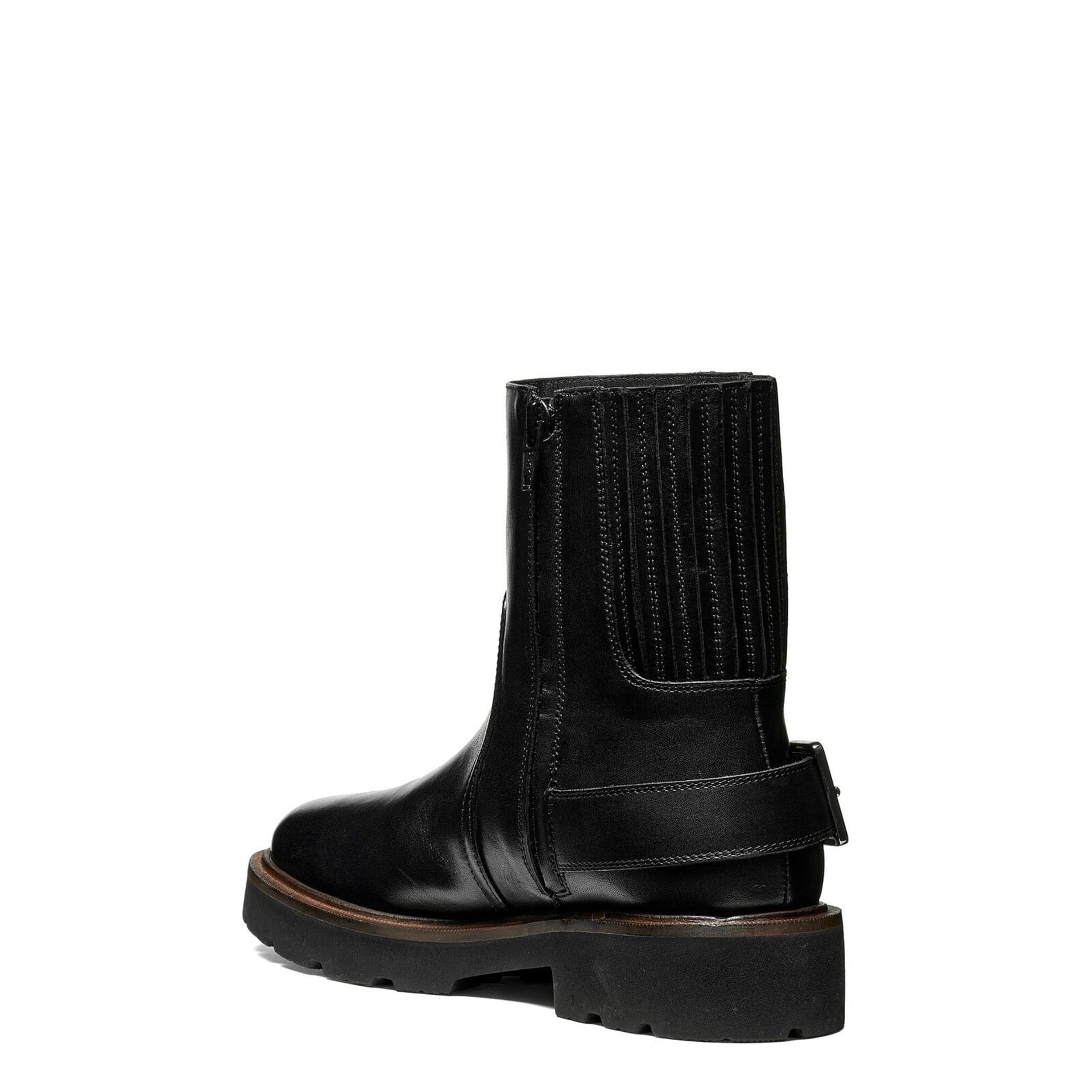 Geox Norize Bottines cuir in Black, vue en angle (SKU D664ZB_00043--C9999)