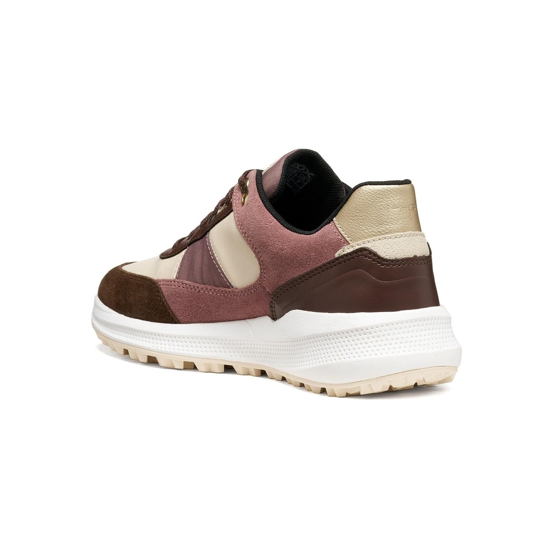 Geox Pg1x B Abx Sneakers in Light Sand/Dark Brown, hoekaanzicht (SKU D36VRA_0BC22--C5V6R)
