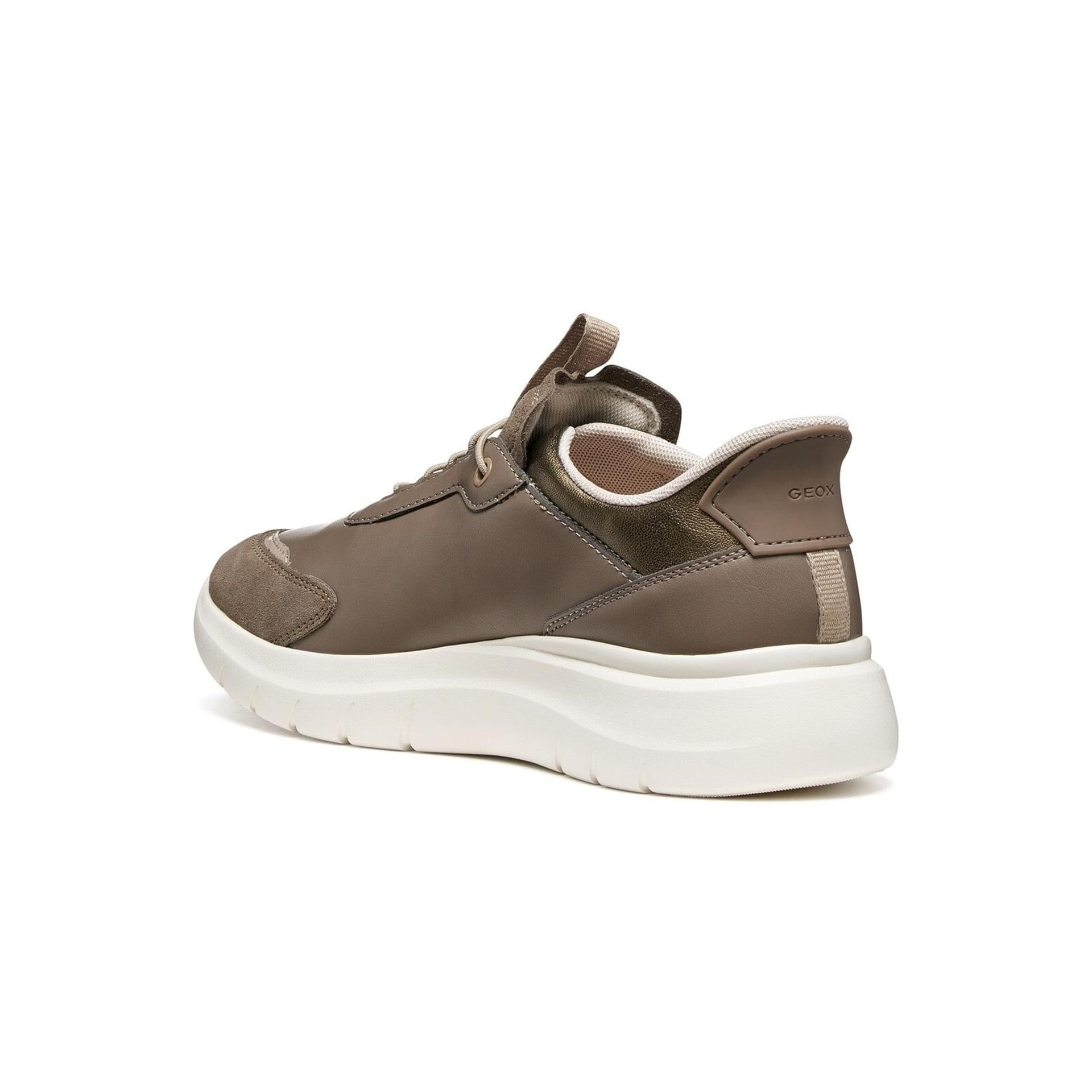 Geox Plummery Plus Sneakers in Dove Grey, angled view (SKU D680JA_05422--C1018)