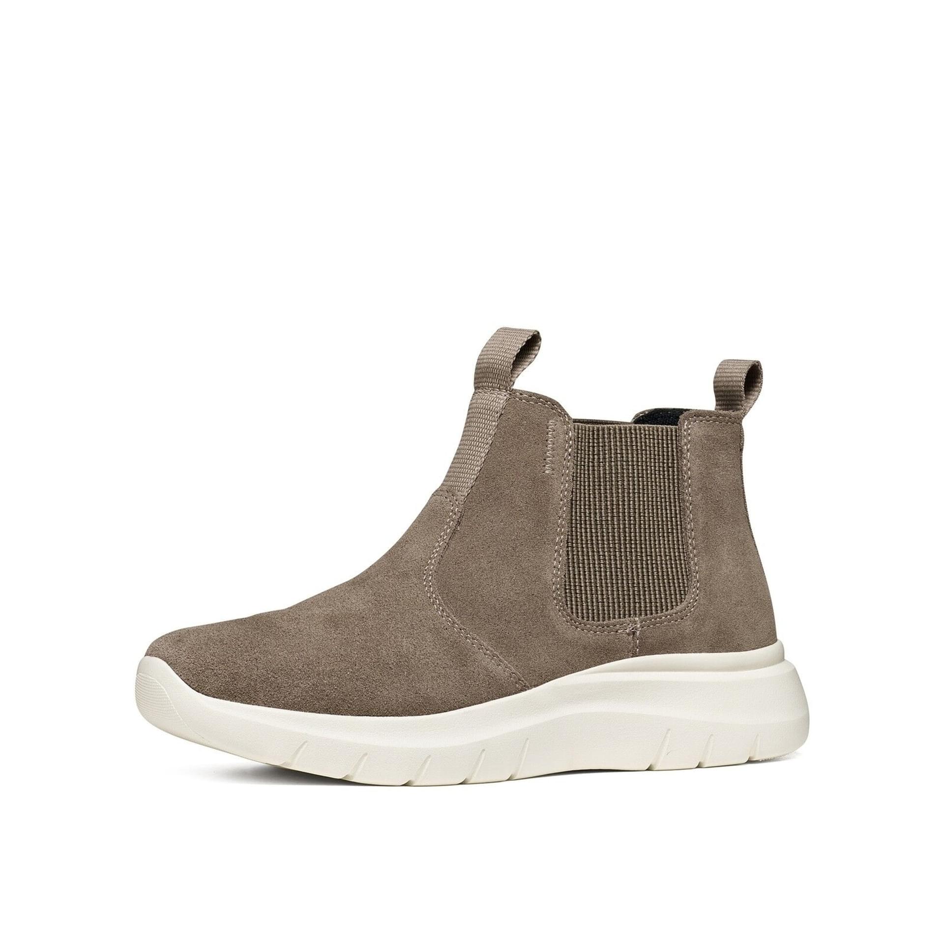 Geox Plummery Bottines cuir in Dove Grey, vue trois-quarts (SKU D66YNA_00022--C1018)