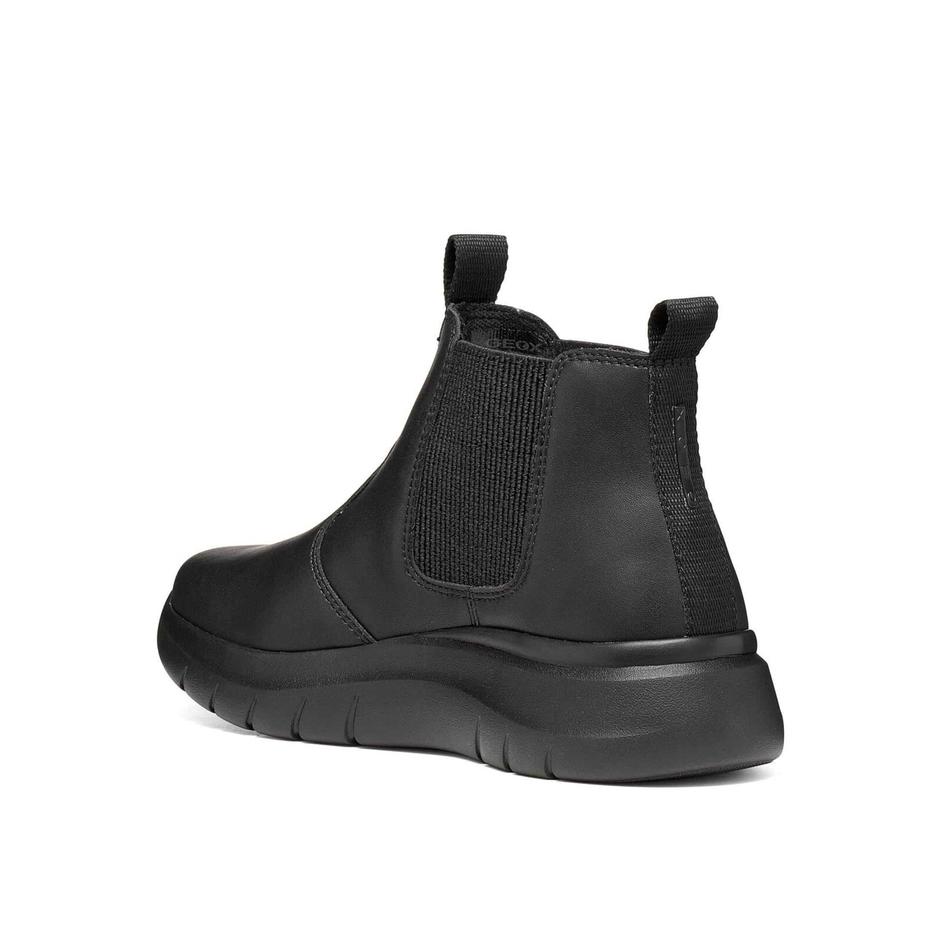 Geox Plummery Ankle Boots leather in Black, angled view (SKU D66YNA_0009B--C9999)